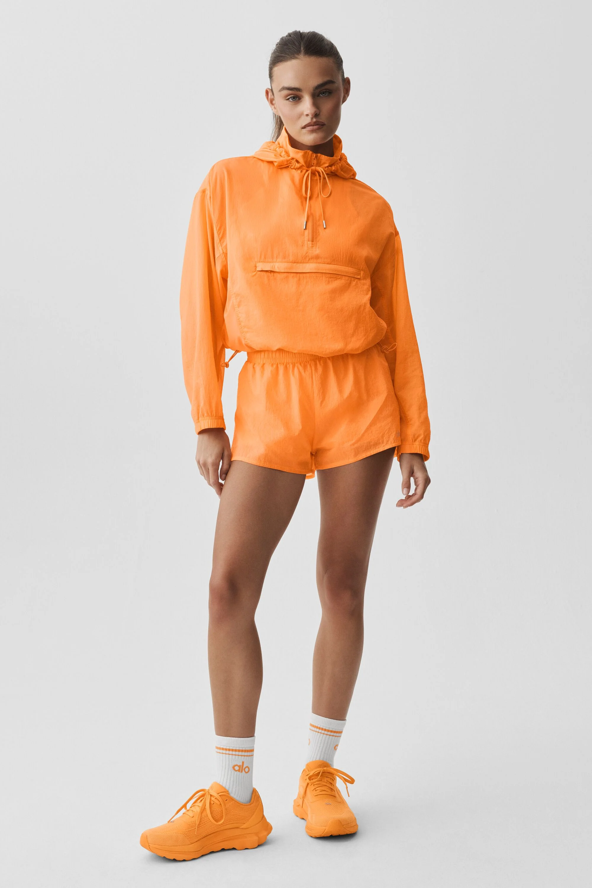 1/4 Zip Go Time Pullover in Satsuma Breeze
