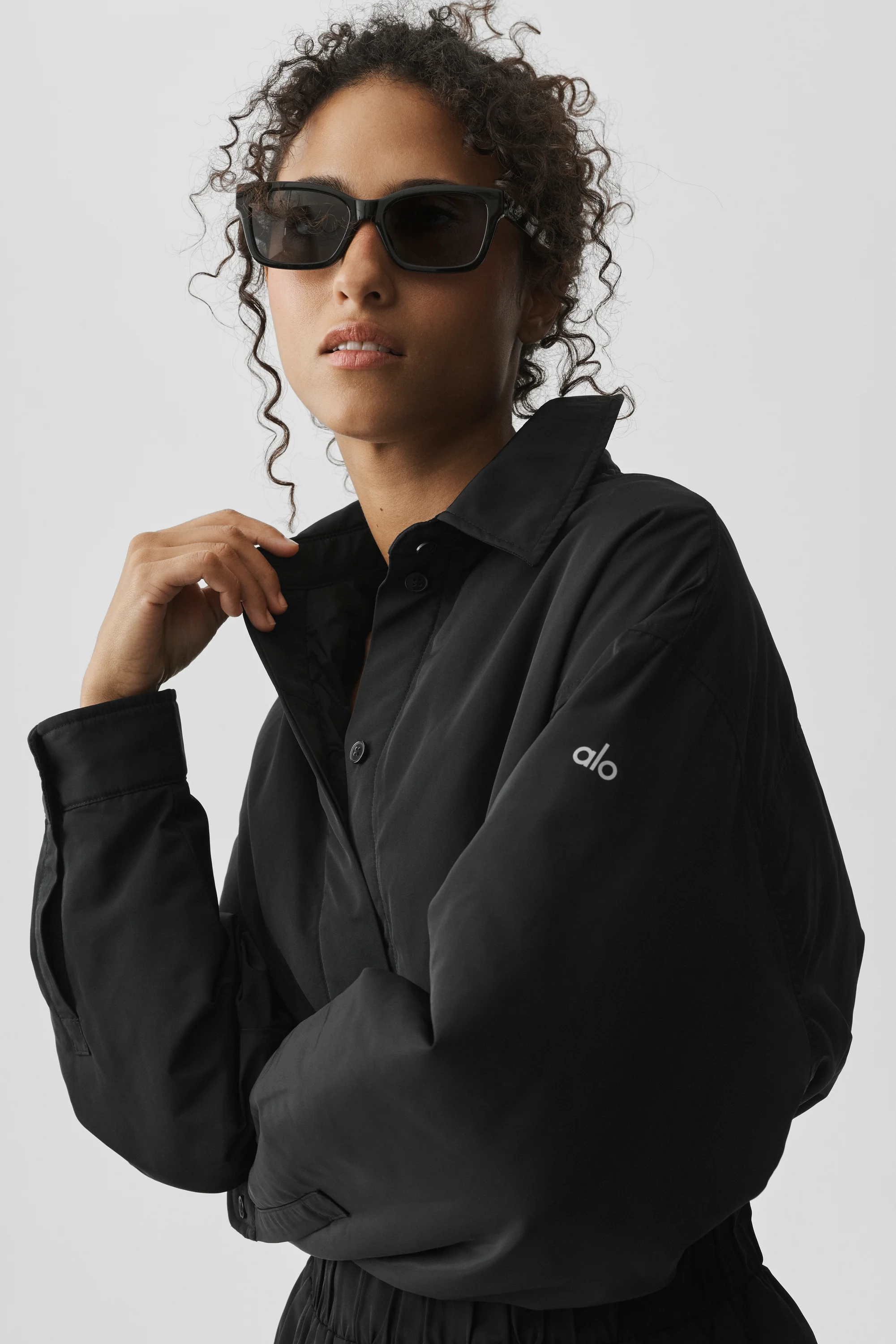 Socialite Shacket in Black: Oversized Structured Layer