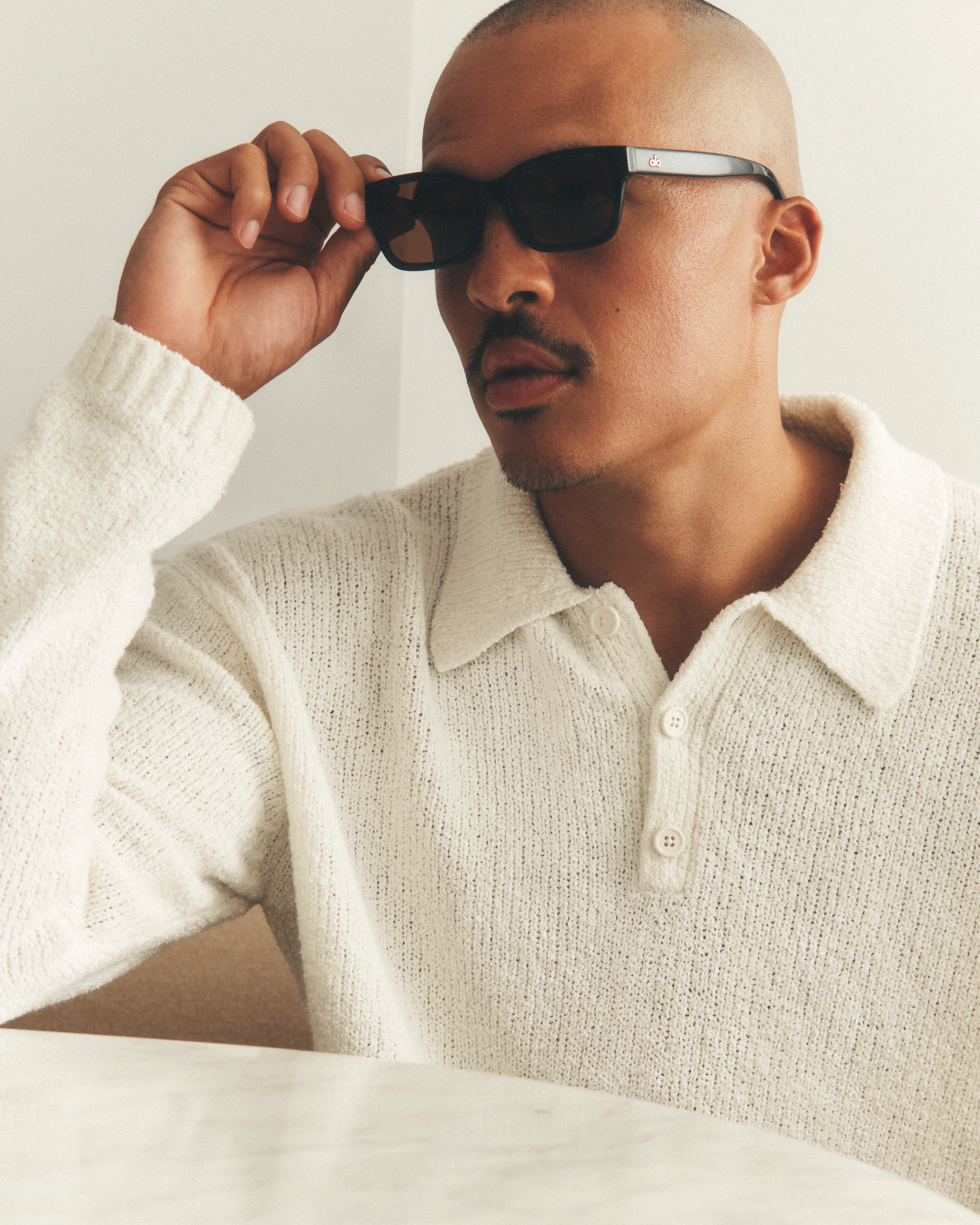 ALO Rectangle Sunglasses in Tortoise Acetate with Brown Lenses