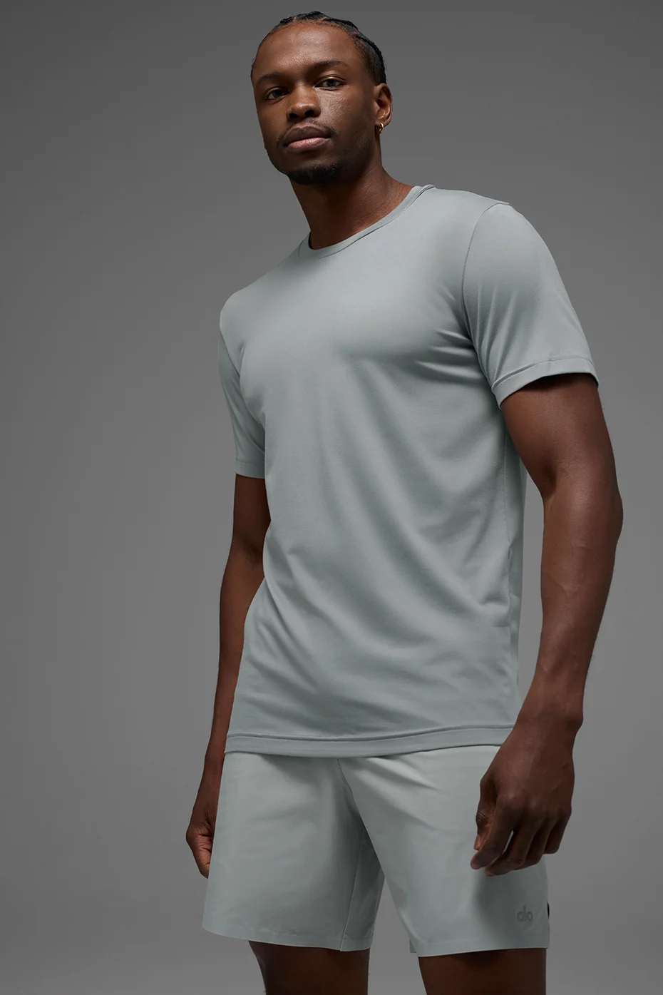 Conquer Reform Crewneck Short Sleeve in Lunar Grey for Training and Layering