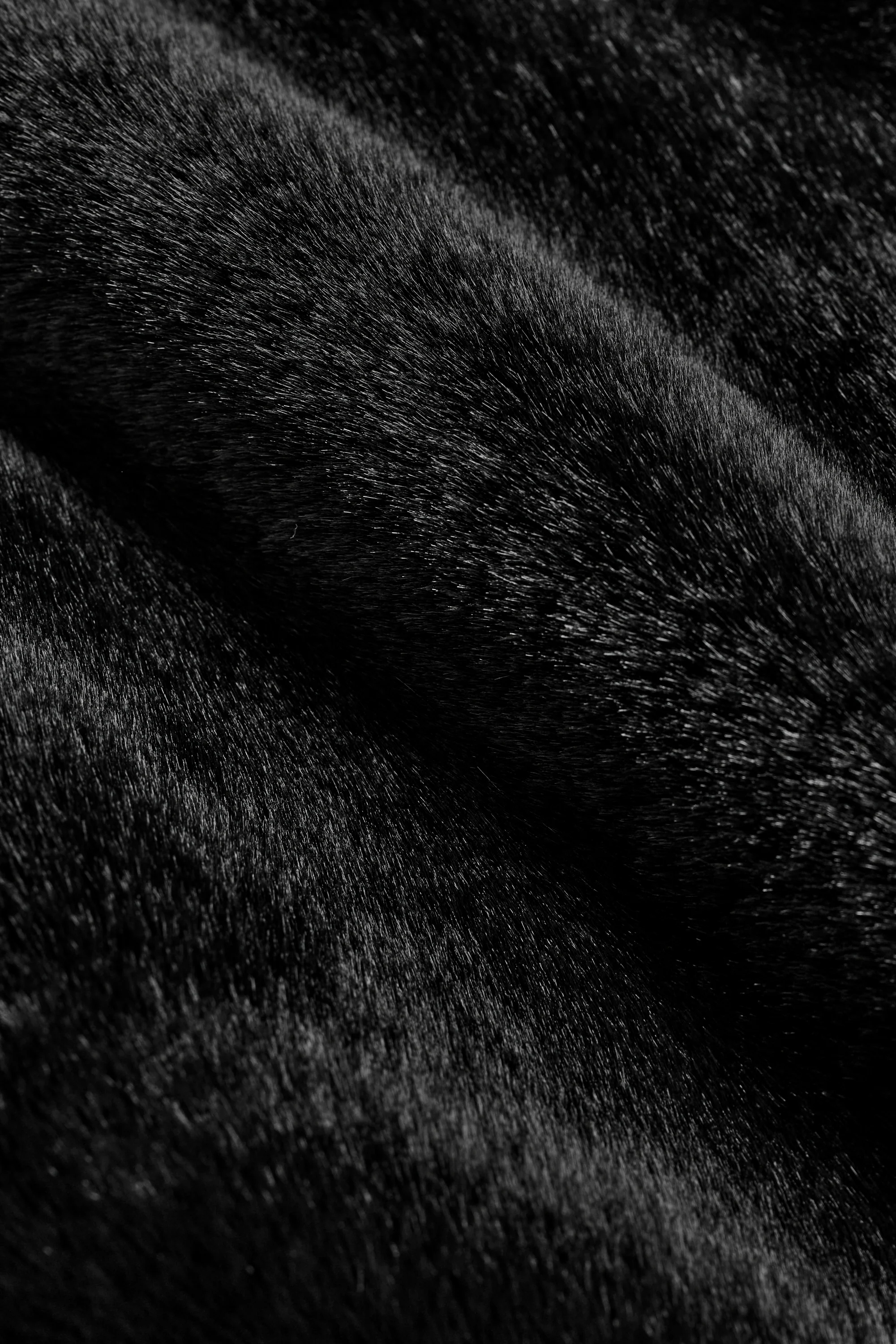 Faux Fur Cropped Amore Jacket in Black