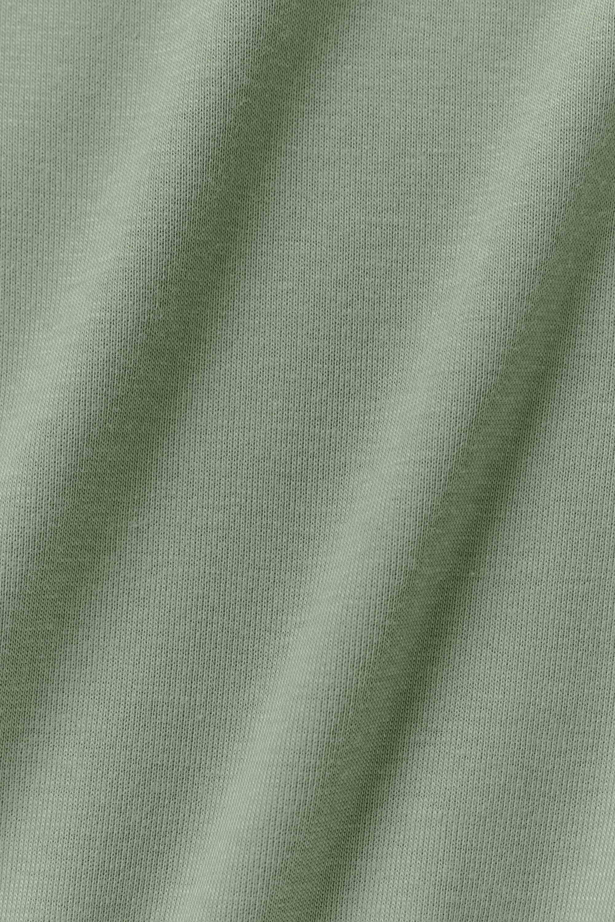 T-shirt cropped Timeless en Dune Grass en mélange de coton doux
