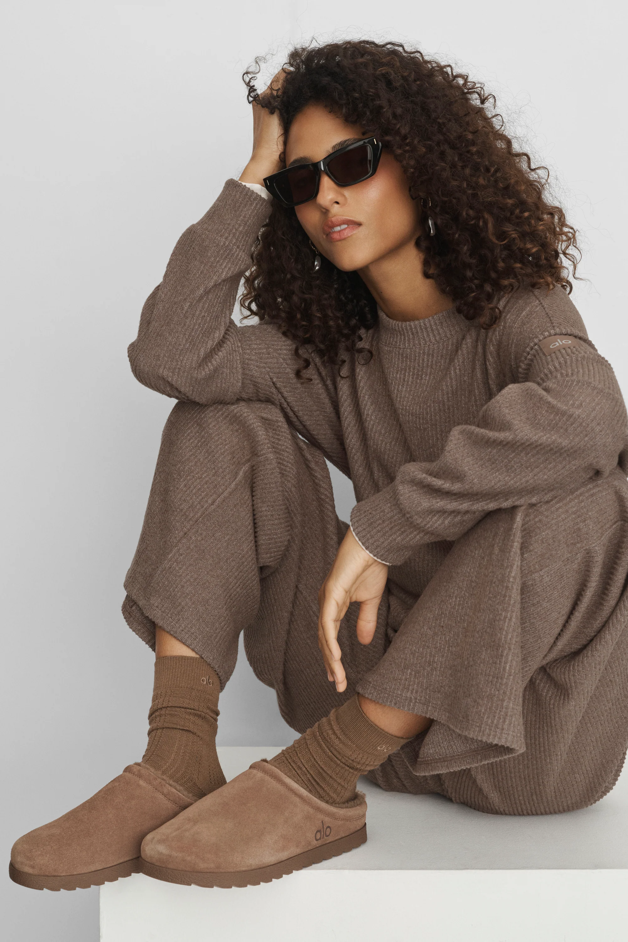 Cashmere Mesh Sock in Java Brown for Ankle-Length Styling
