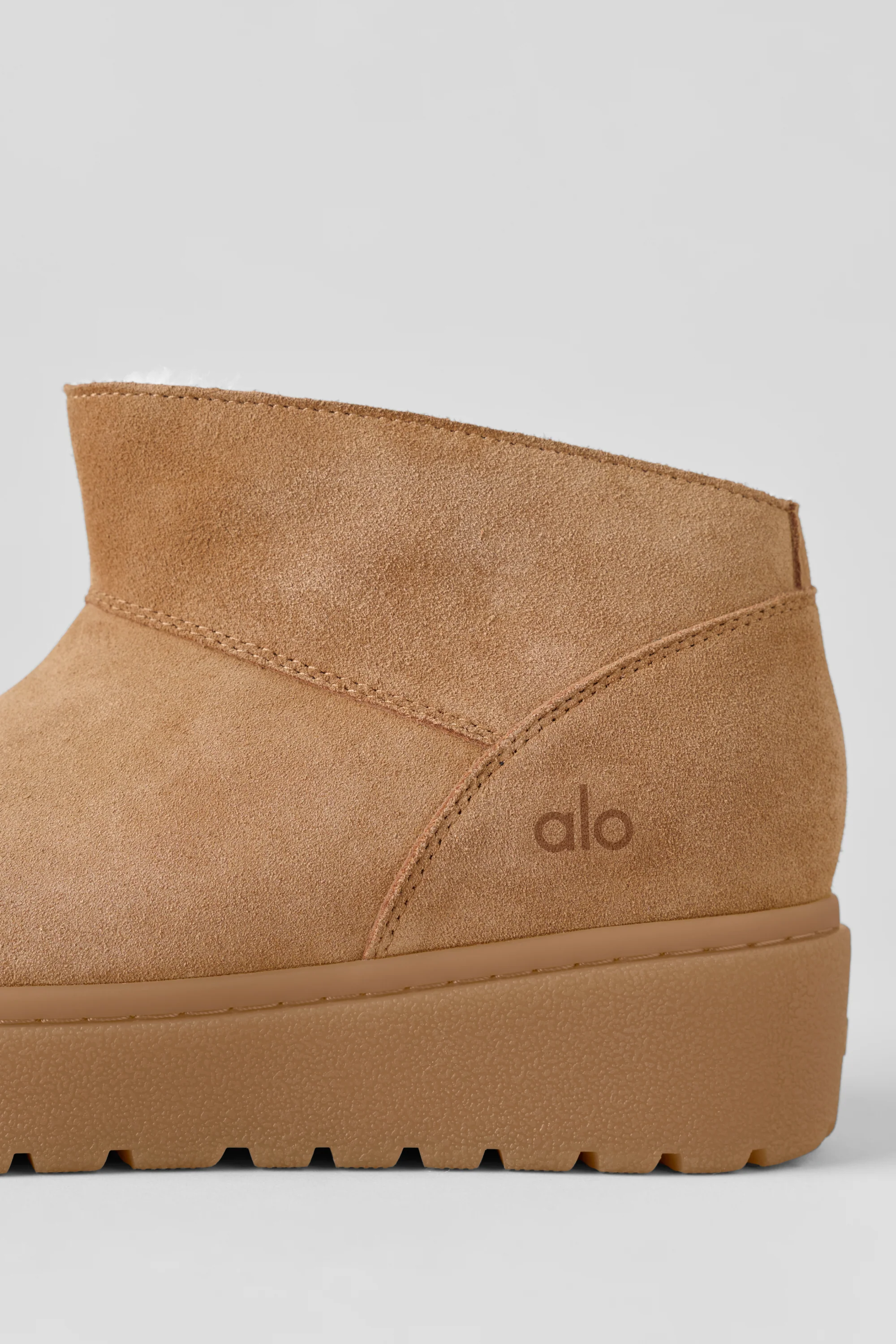 ALO Malibu Low Boot Rich Chestnut Slip-On Suede Shoe