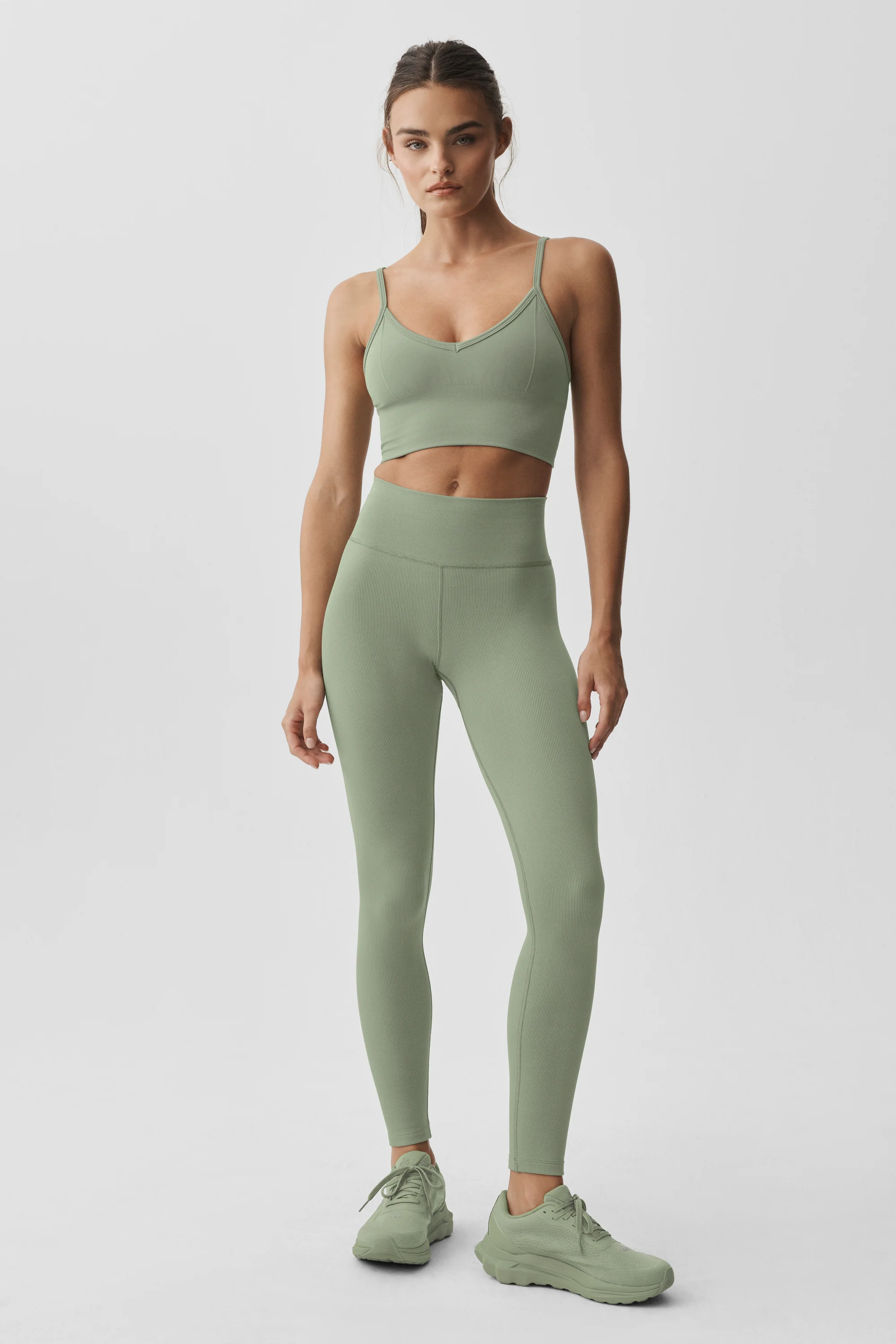 Seamless Modal Ribbed Delight Bralette i Dune Grass