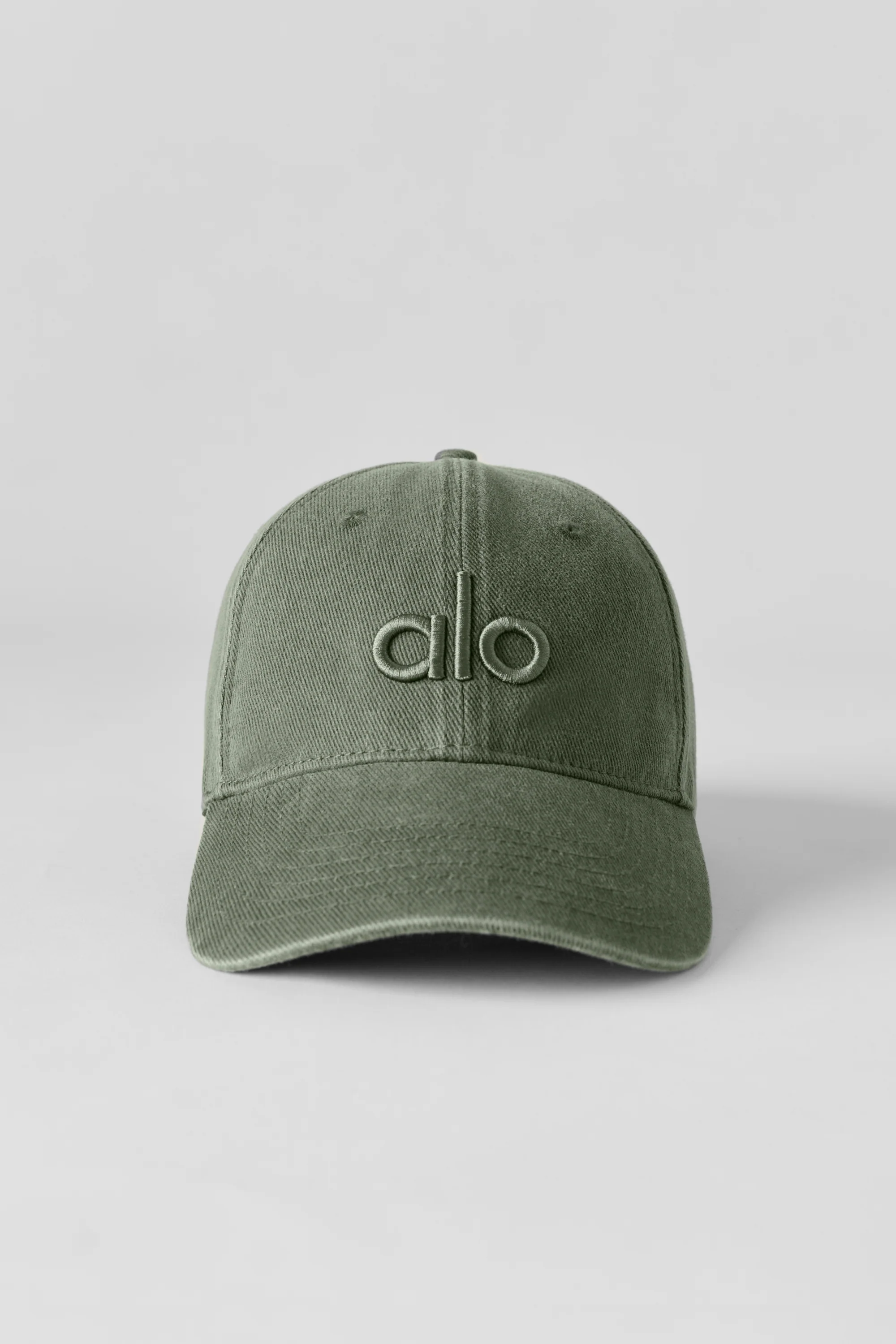 Washed Off-Duty Cap in Bamboo Green Wash
