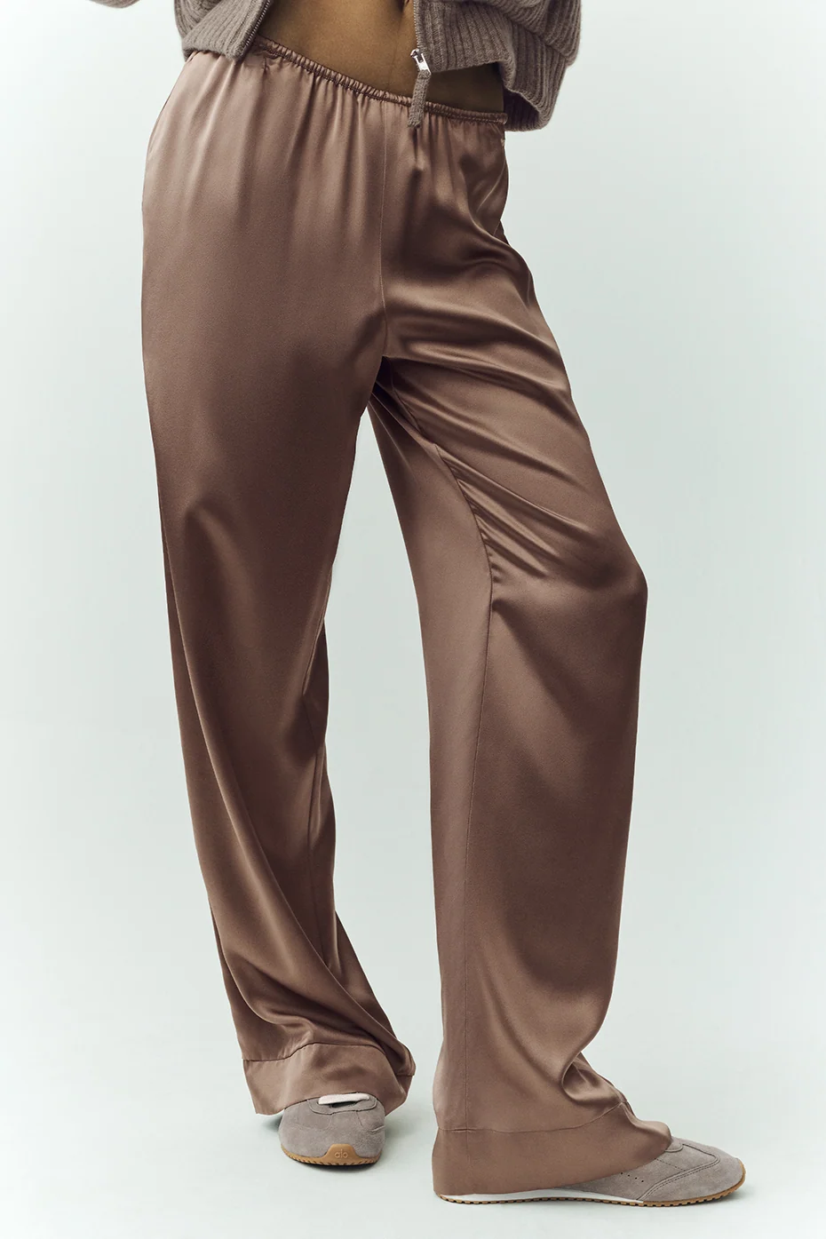 Silk Luminous Pant (Long) in Alpine Cocoa for Taller Frames