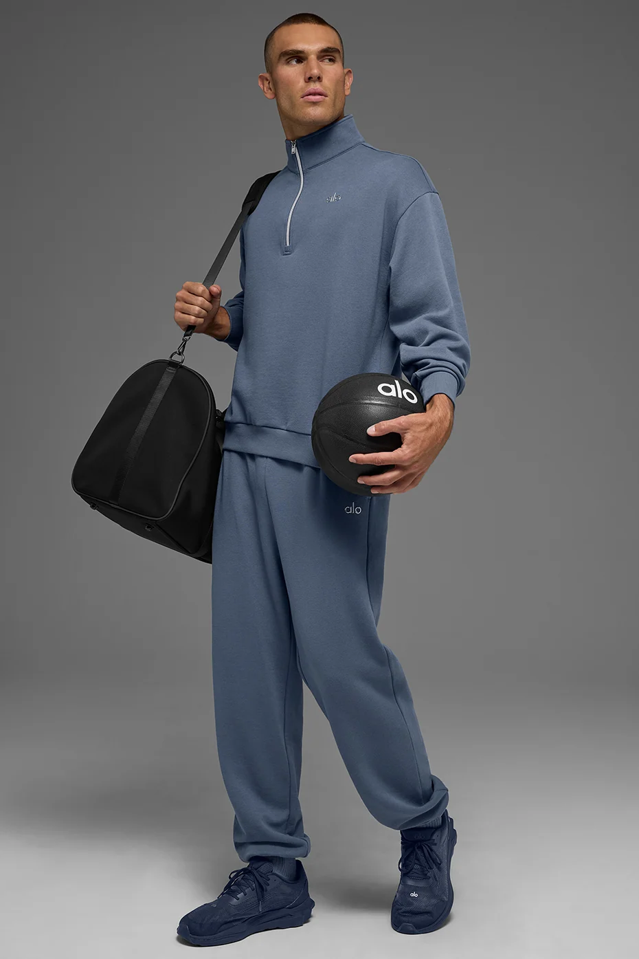 Men's Accolade 1/4 Zip Pullover in Bluestone