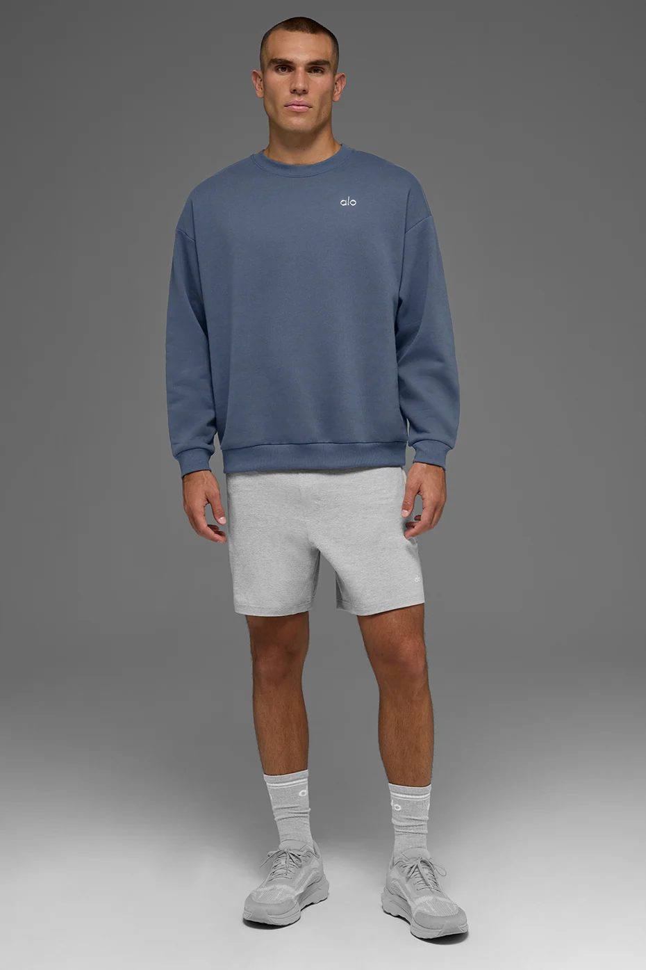 Pullover girocollo uomo Accolade in felpa French Terry Bluestone