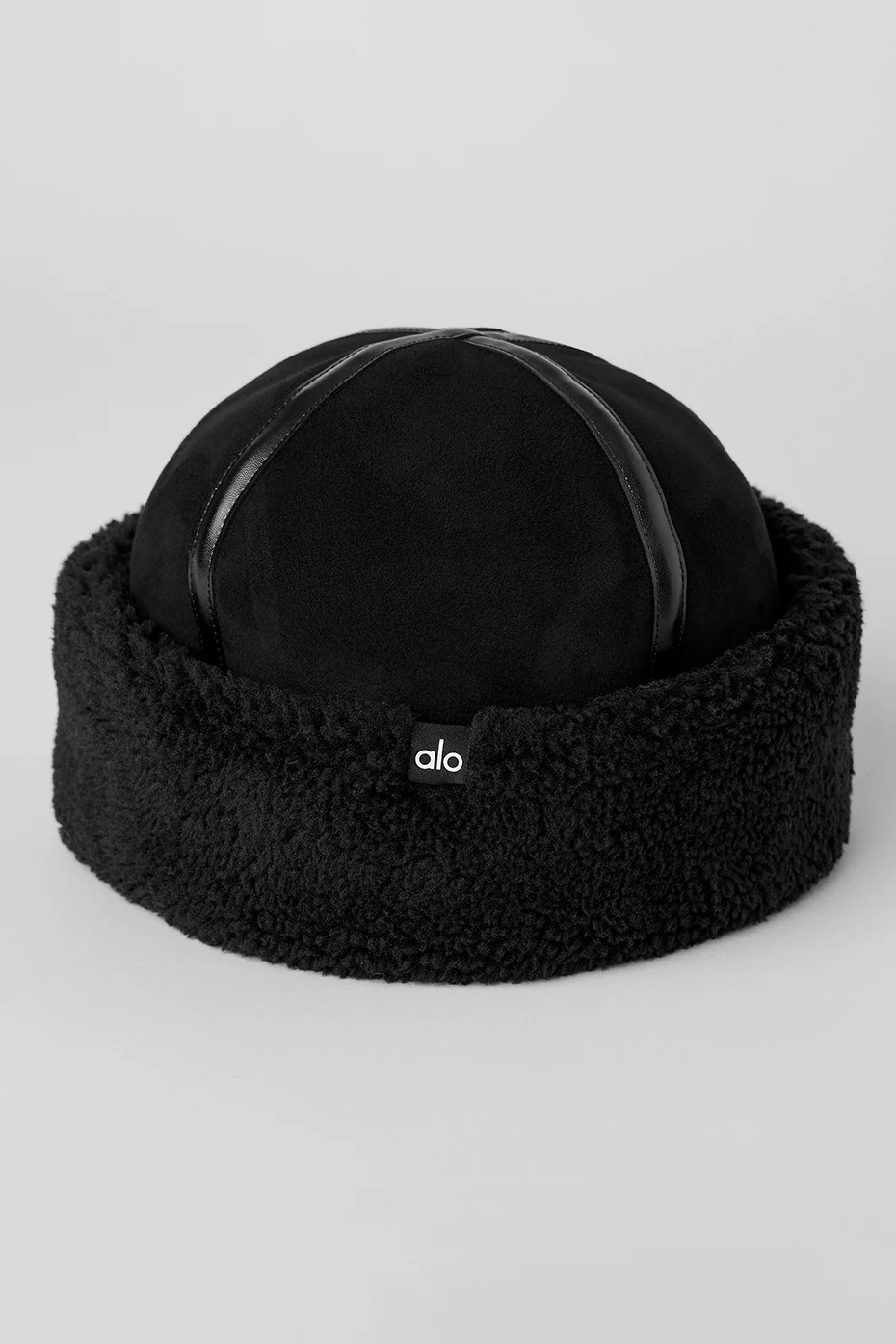 Winterfun Zhivago Hat in Black with Sherpa Brim and Lining