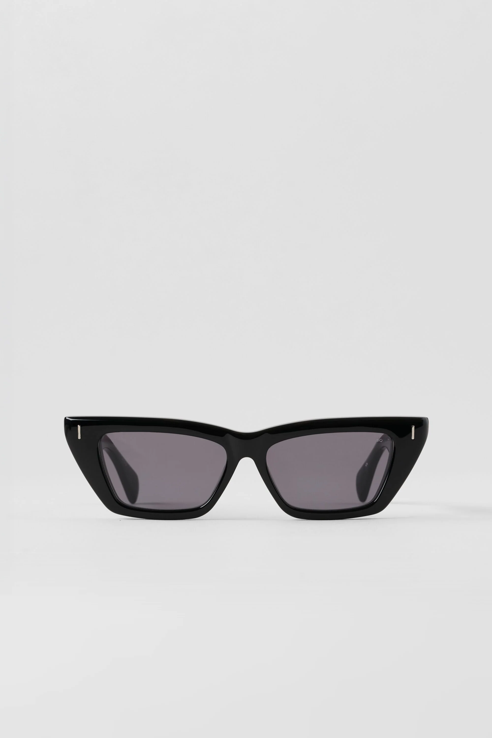 ALO Cat Eye Sunglasses in Black Acetate with Grey Lenses