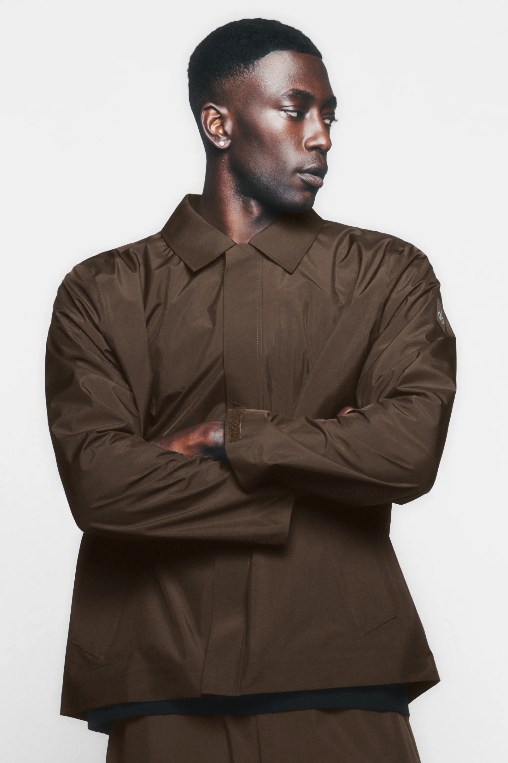 Alpha Shell Overshirt in Espresso with Waterproof Zippers