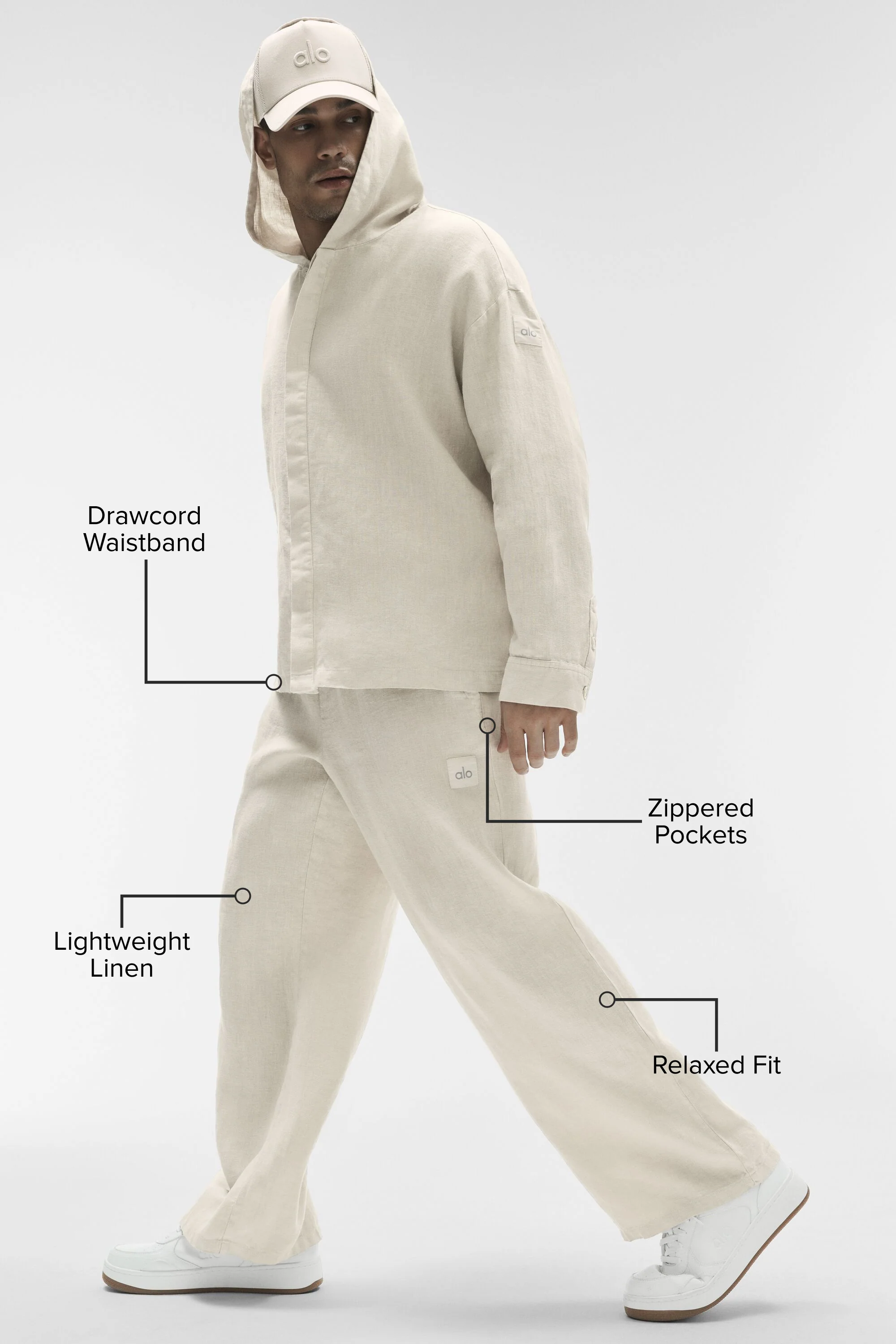 Linen Days Straight Leg Pant in Bone for Off-Duty Days