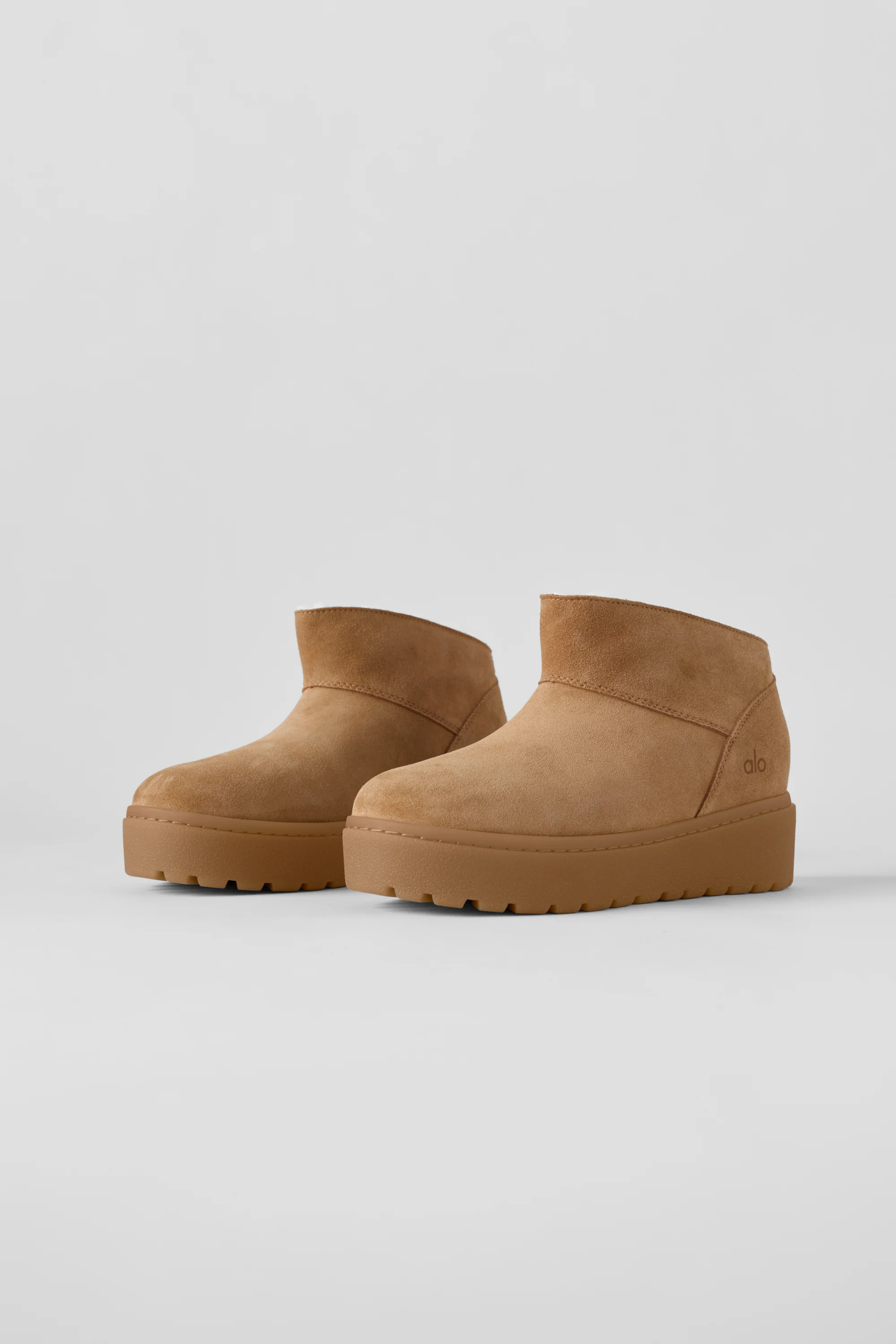 ALO Malibu Low Boot Rich Chestnut Slip-On Suede Shoe