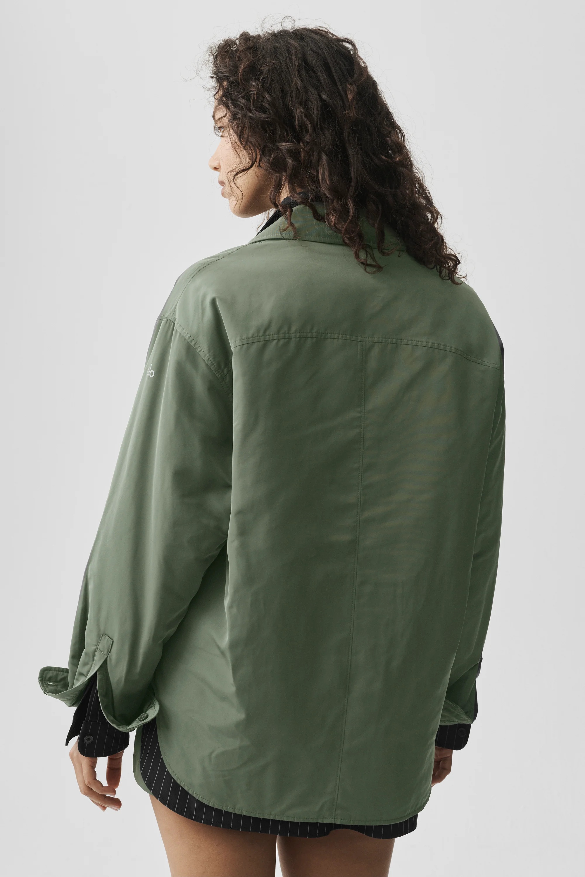 Socialite Shacket in Bamboo Green Oversized Women's Layer