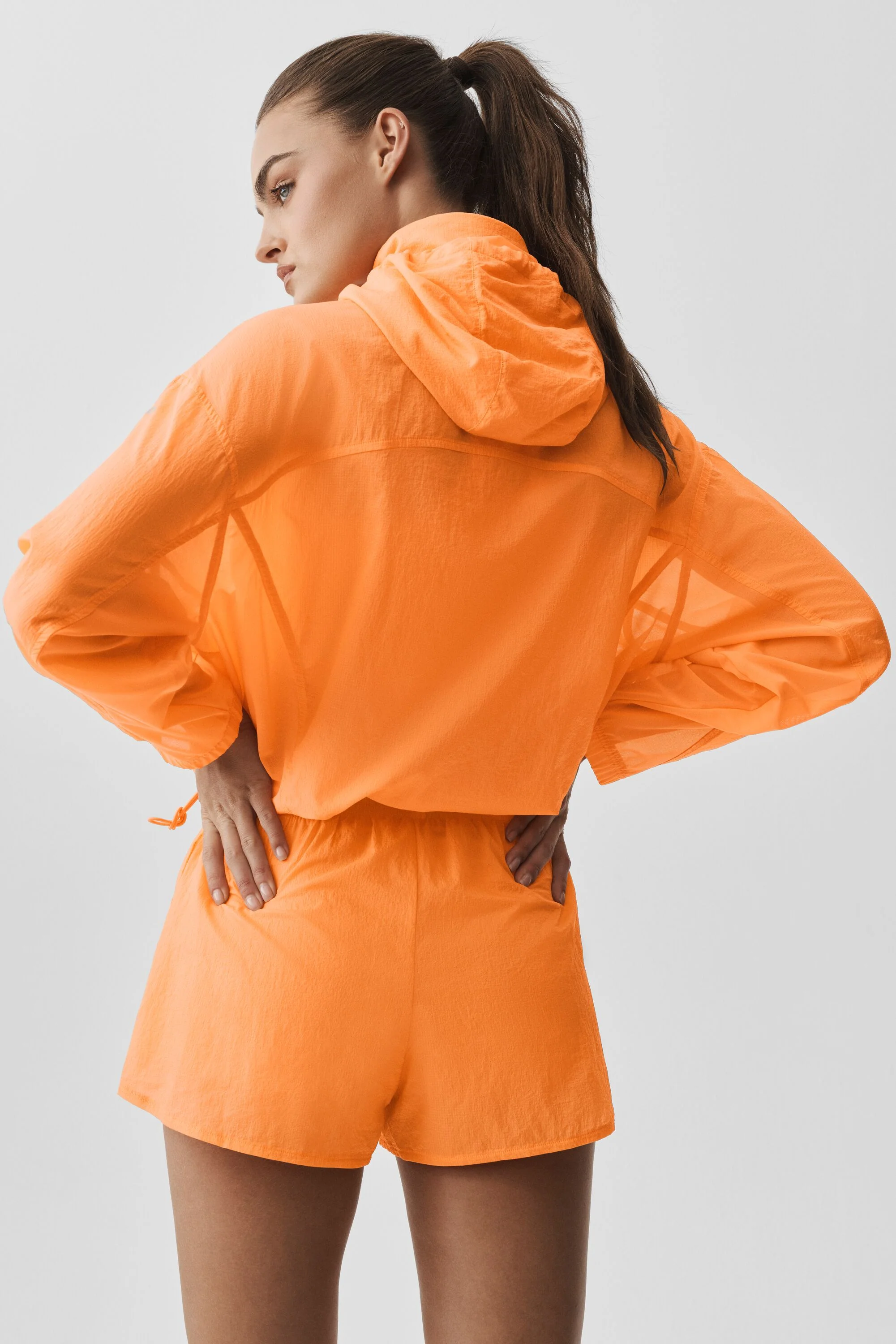 1/4 Zip Go Time Pullover in Satsuma Breeze