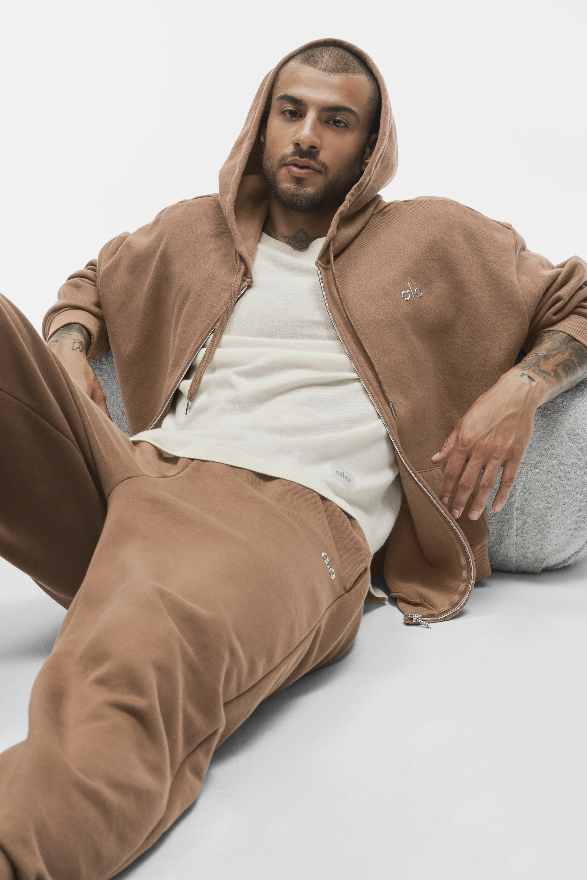 Accolade Full Zip Hoodie i Java Brown