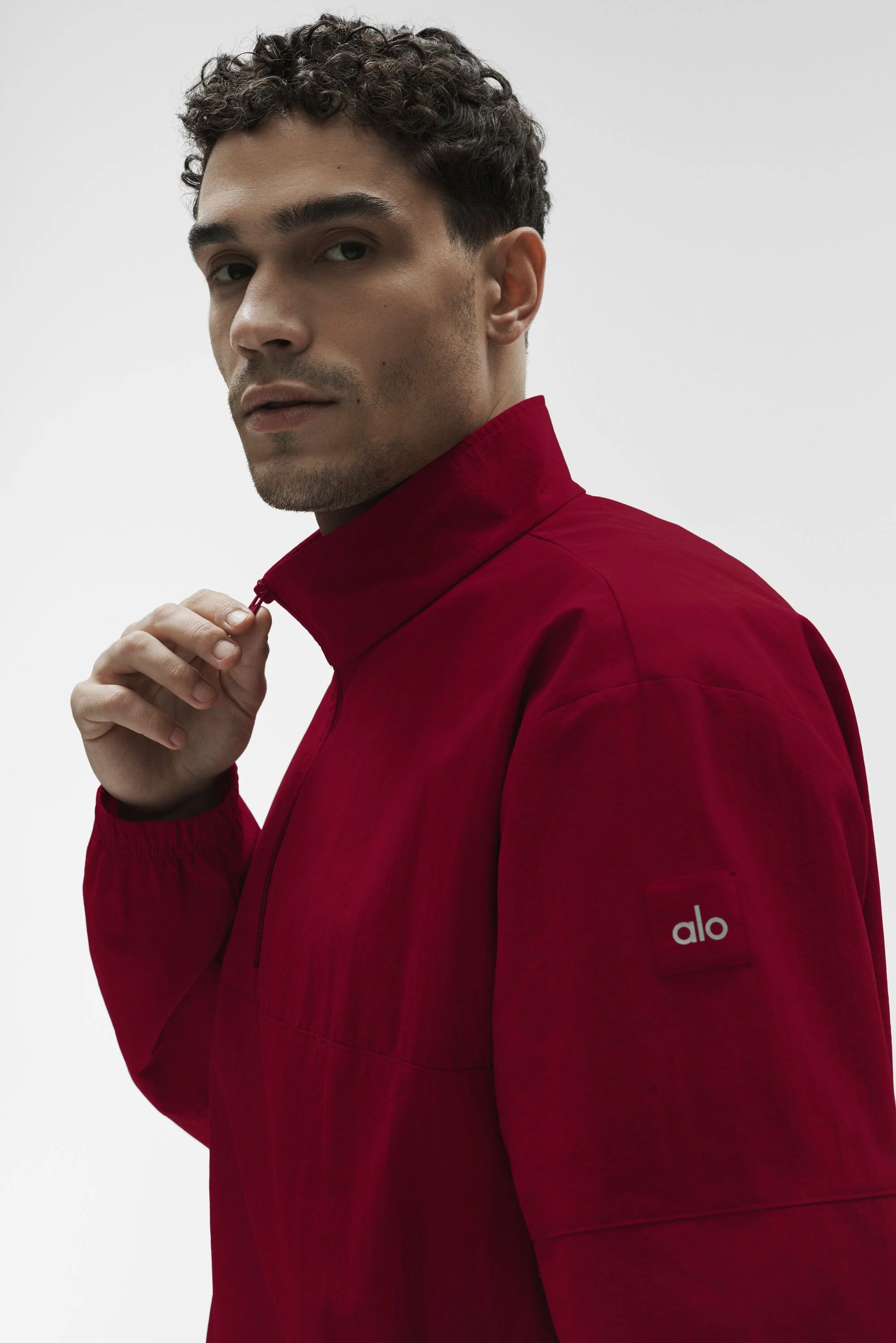 Light Weight Takeaway Track Pullover in Garnet for Men