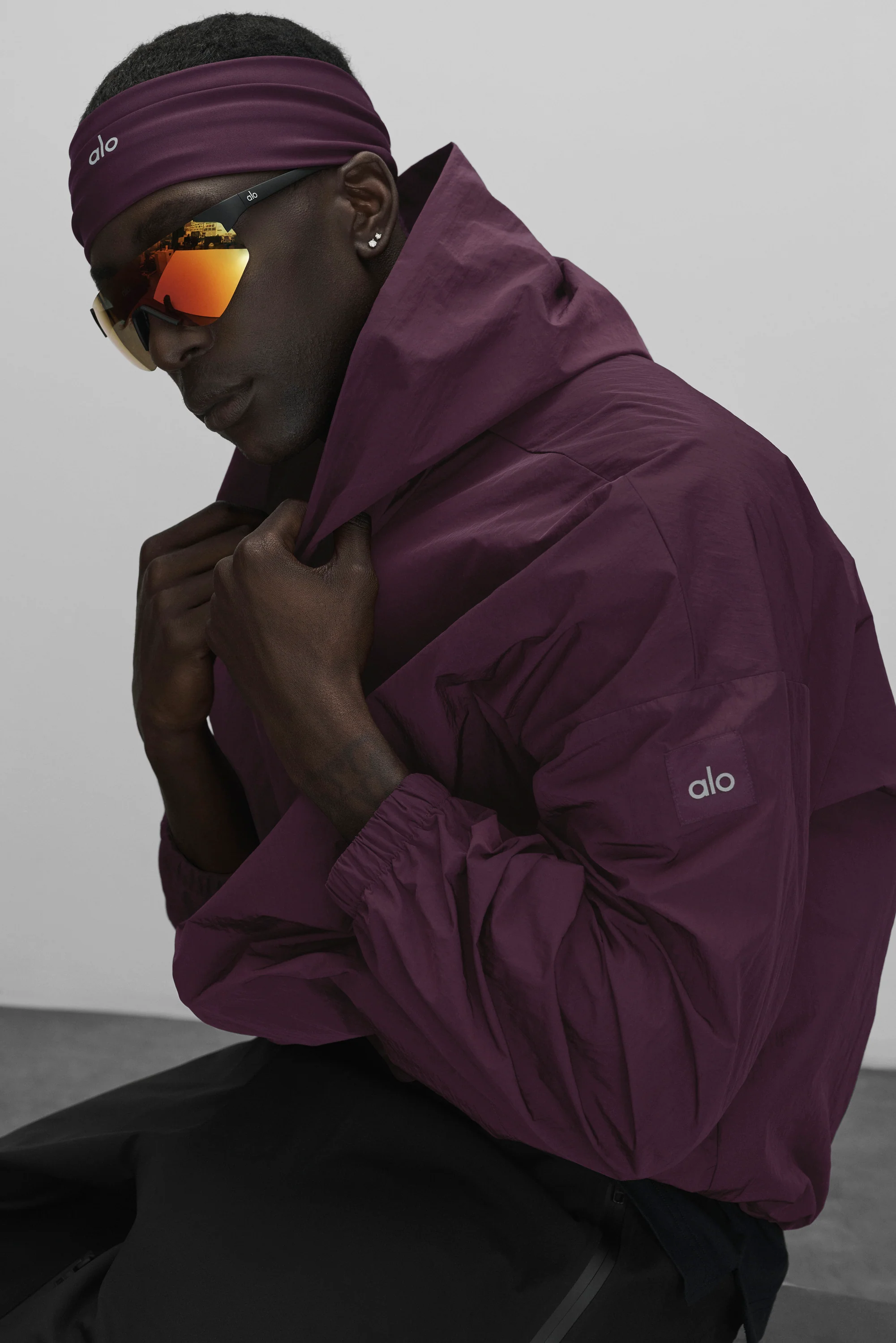 Airlift Headband in Rich Bordeaux Performance Fabric