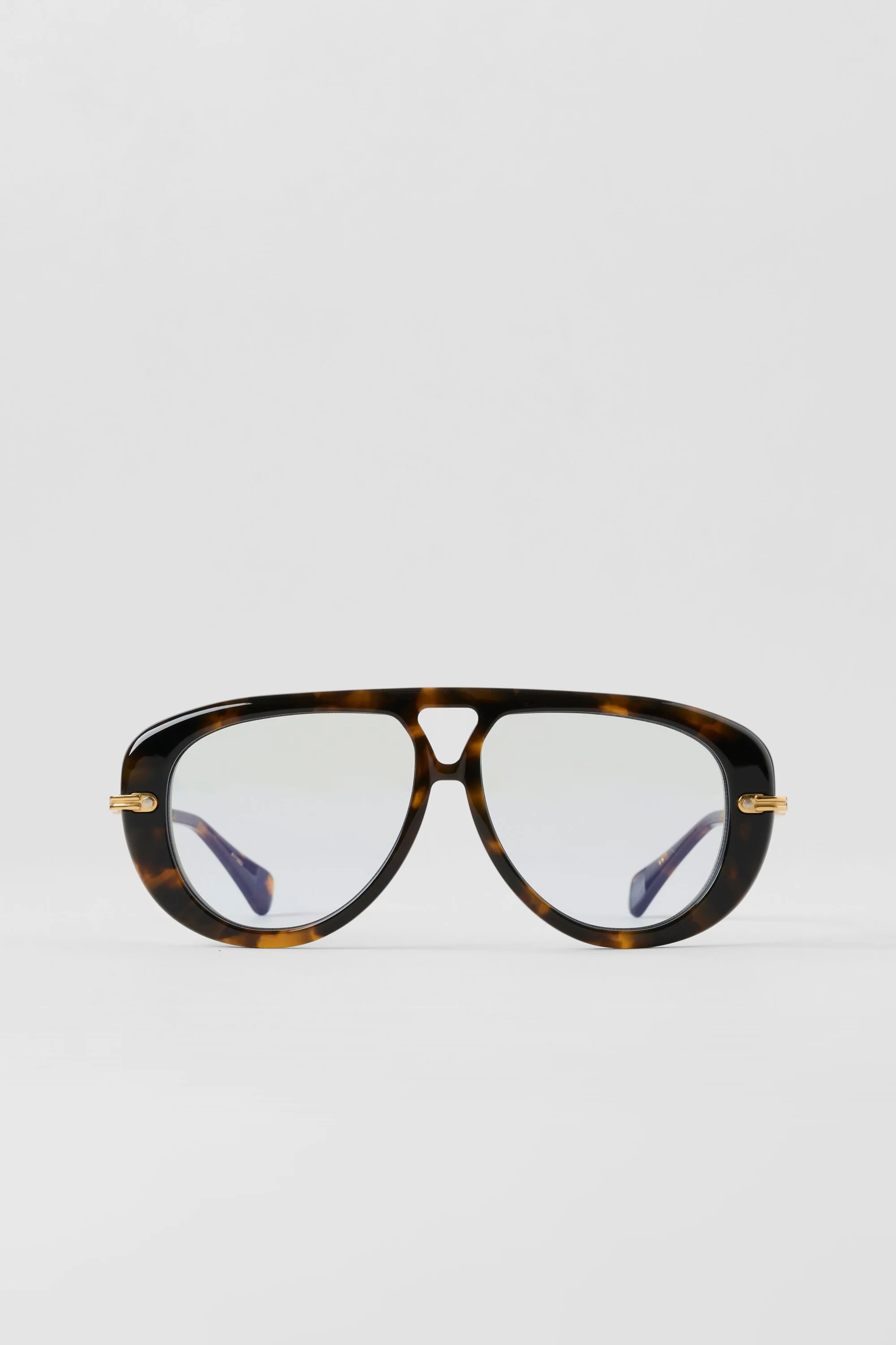 ALO Aviator Sunglasses in Tortoise Acetate with Sky Blue Lenses