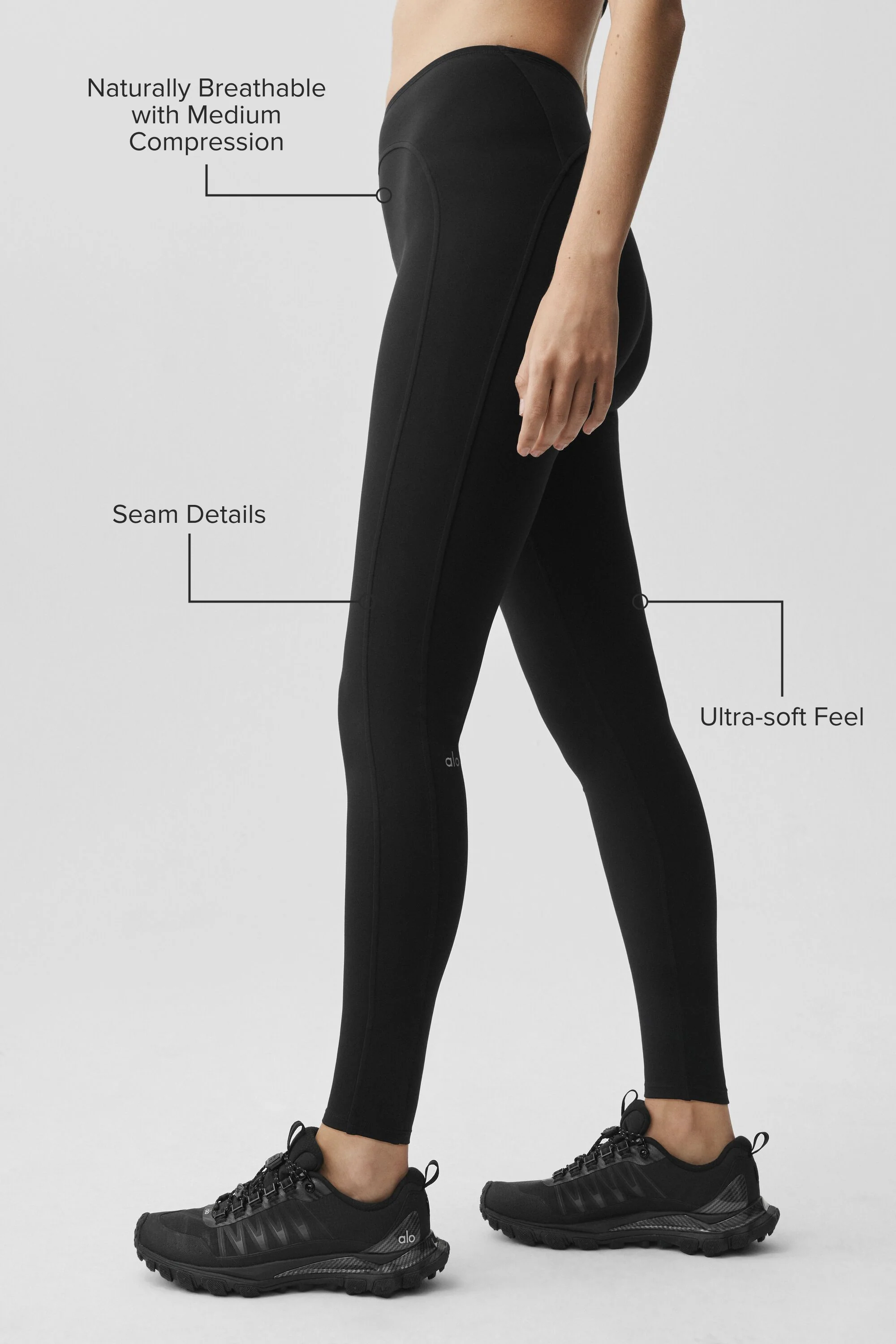 ALO Softsculpt High-Waist 7/8 Superset Legging in Black