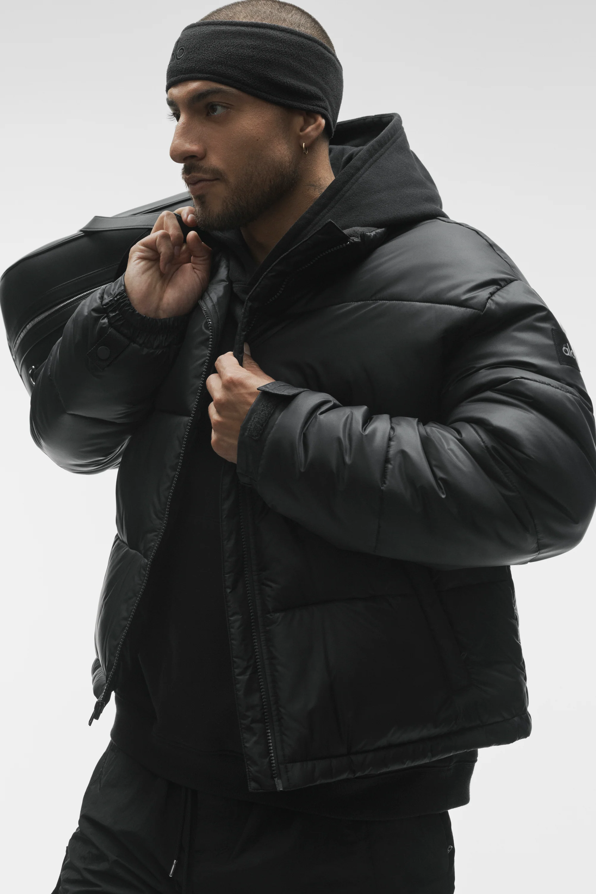 Cold Front Puffer Jacket in Black for Transitional Weather