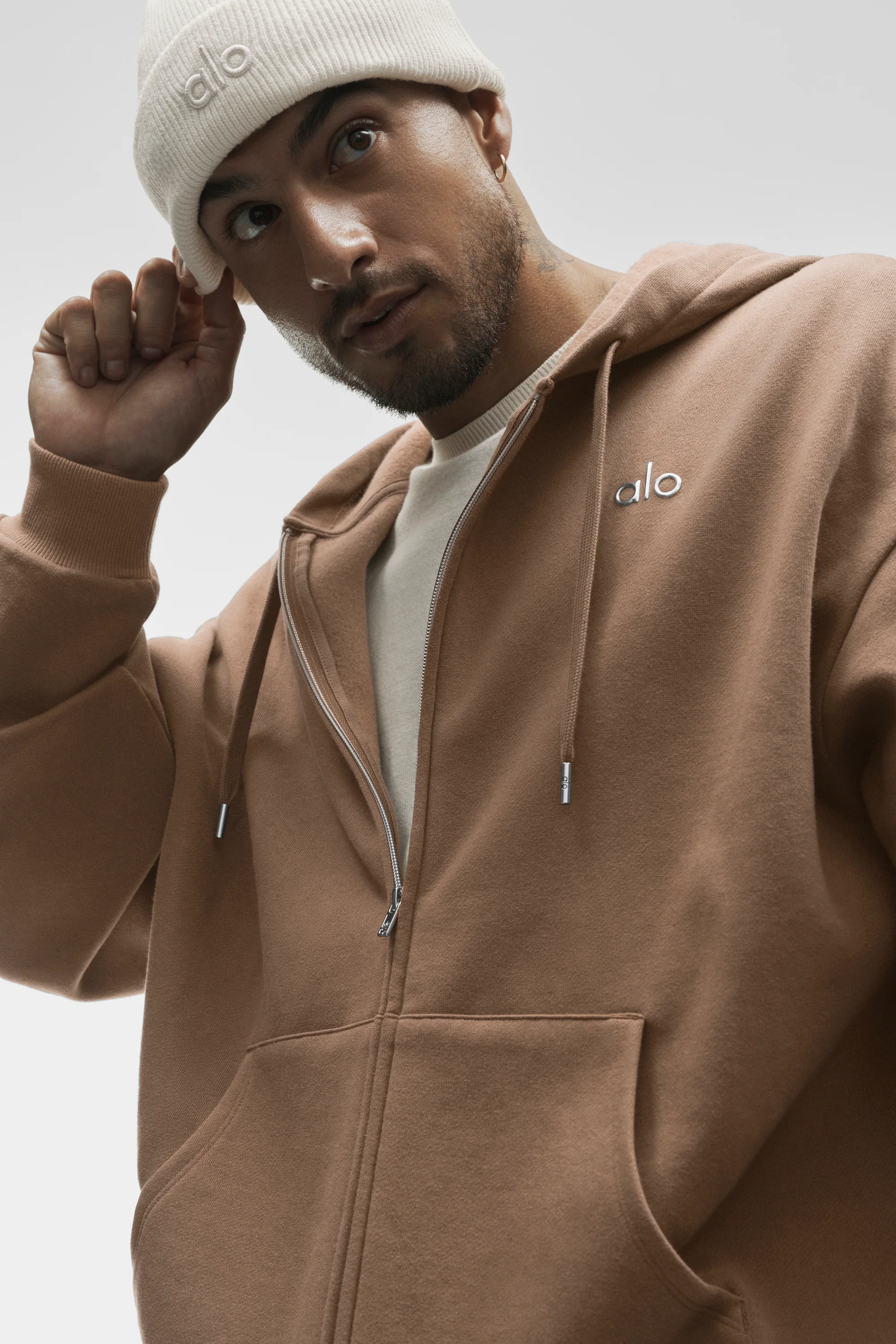 Accolade Full Zip Hoodie i Java Brown