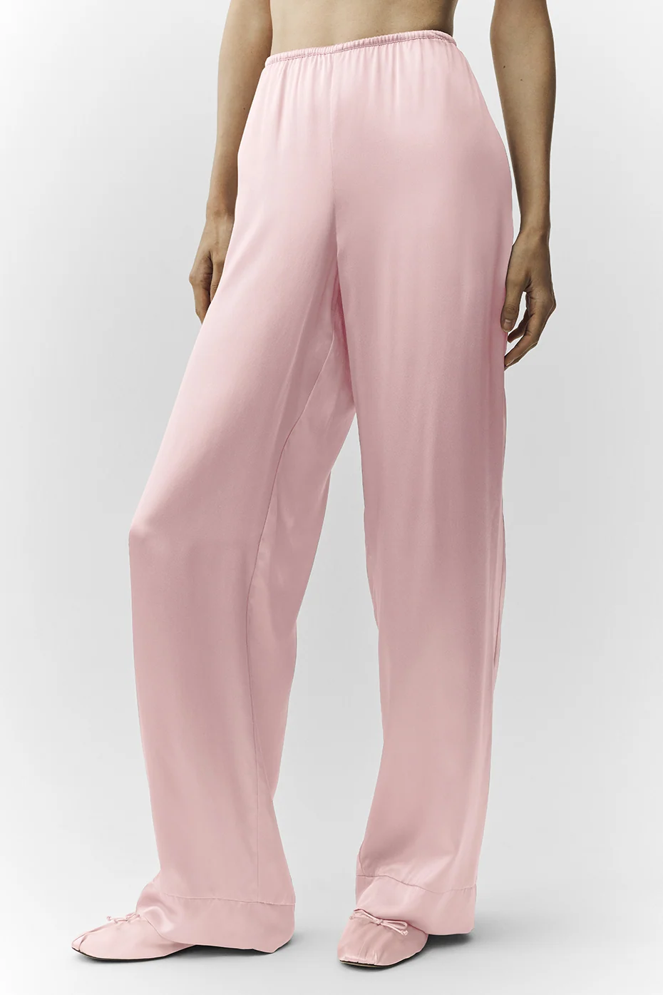Silk Luminous Pant (Regular) in Pink Champagne, 30 Inch Inseam