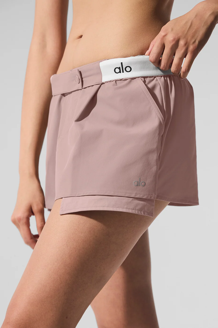 Flip It Mini Skort in Taupe with Built-In Shorts and Pockets