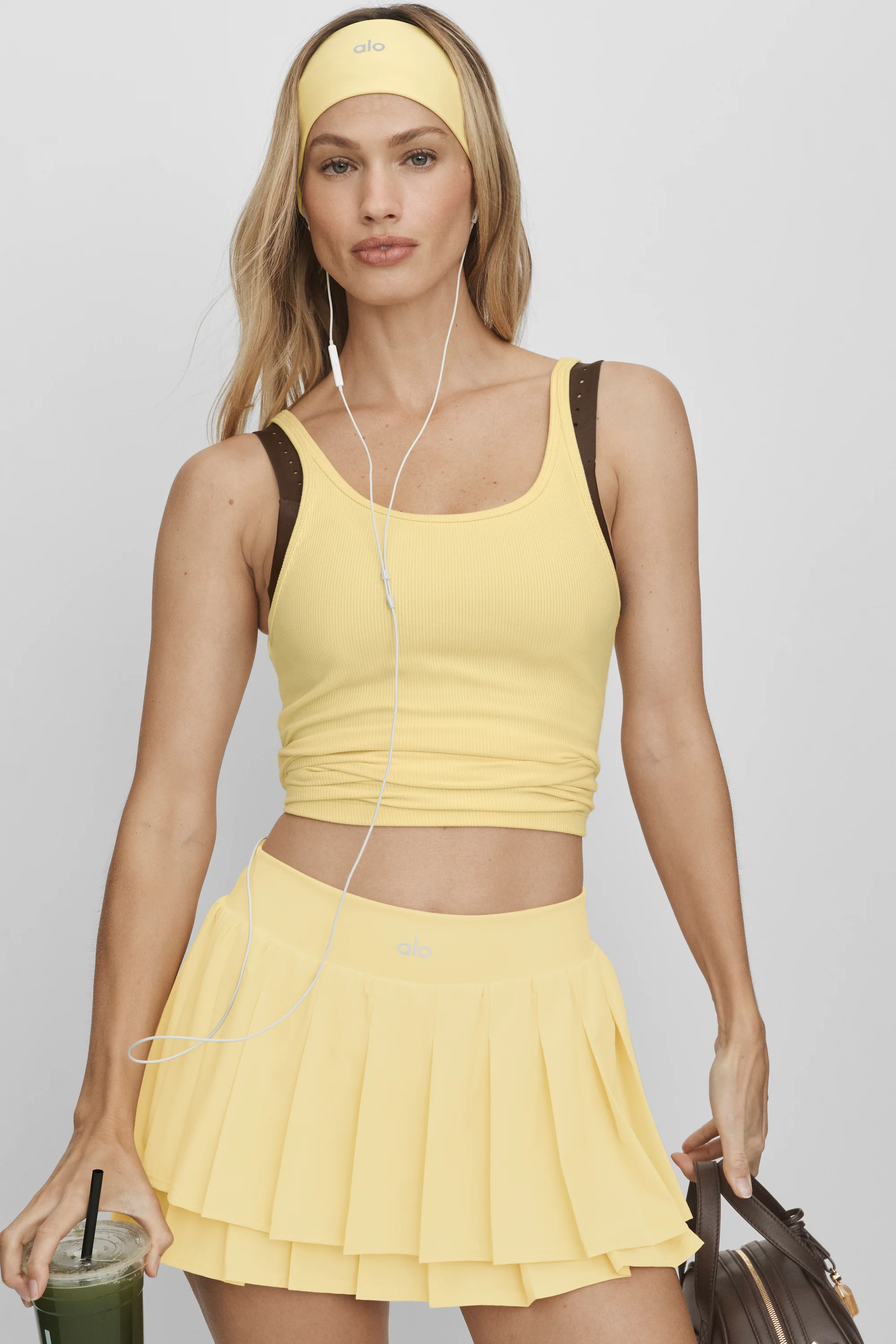 Ripp-Tanktop Adore in warmem Buttergelb mit Scoop-Rücken