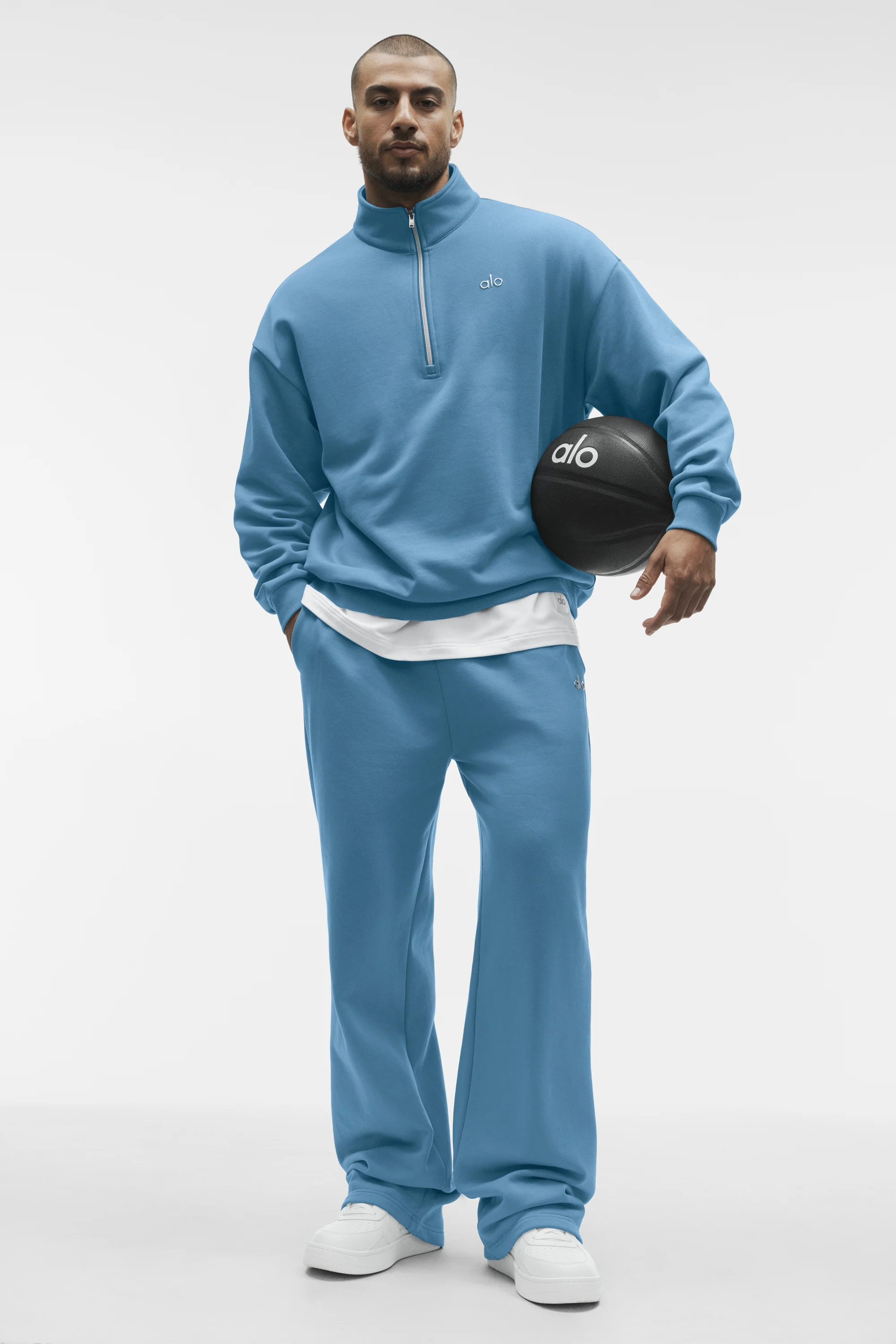 Accolade 1/4 Zip Pullover in California Blue for Men