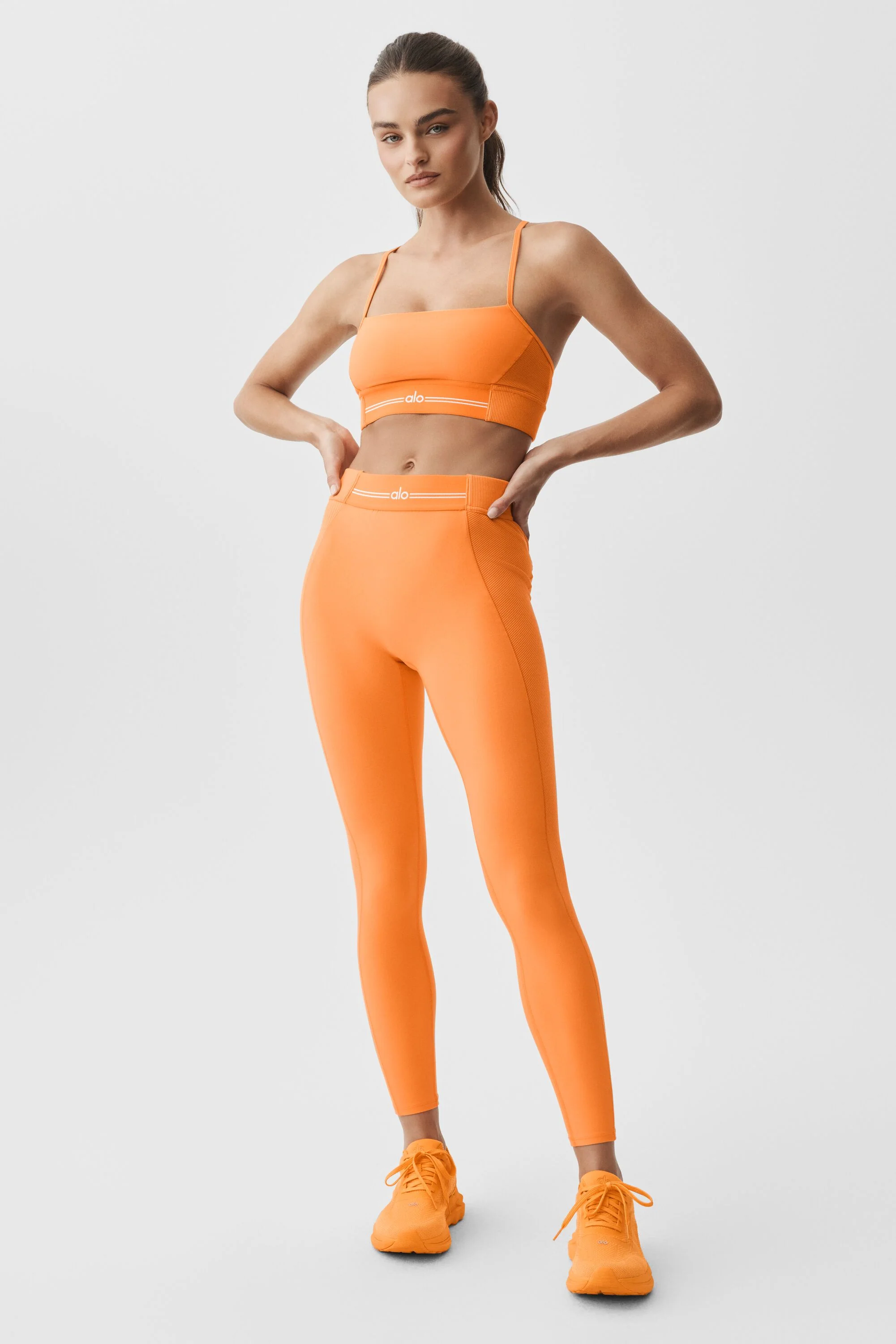 Soutien-gorge Alosoft Relay Satsuma Breeze et blanc détails côtelés