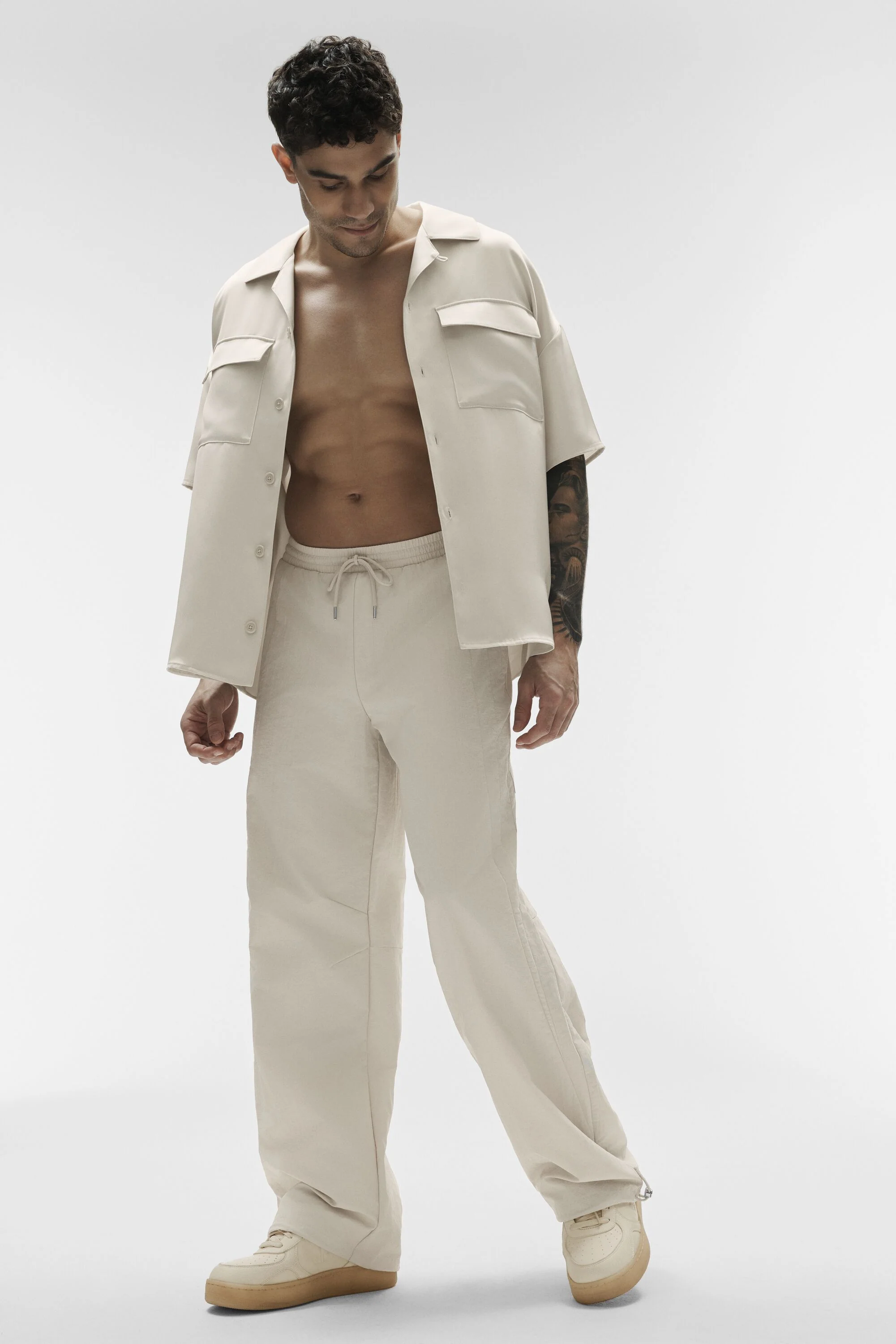 Pantalon de jogging droit à emporter en coloris Bone