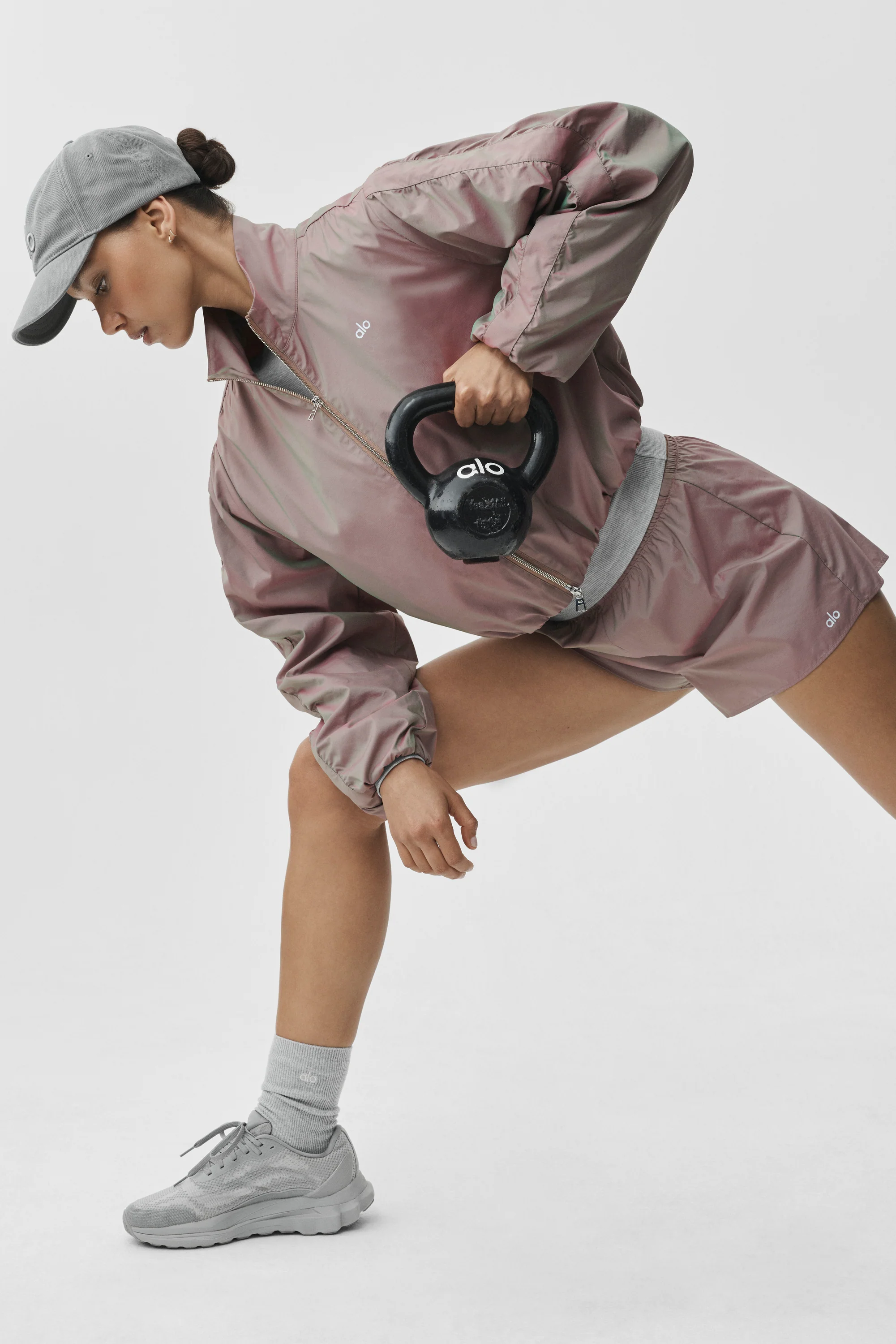 High-Waist Prismatic Short in Pink Moonlight with 3 Inch Inseam
