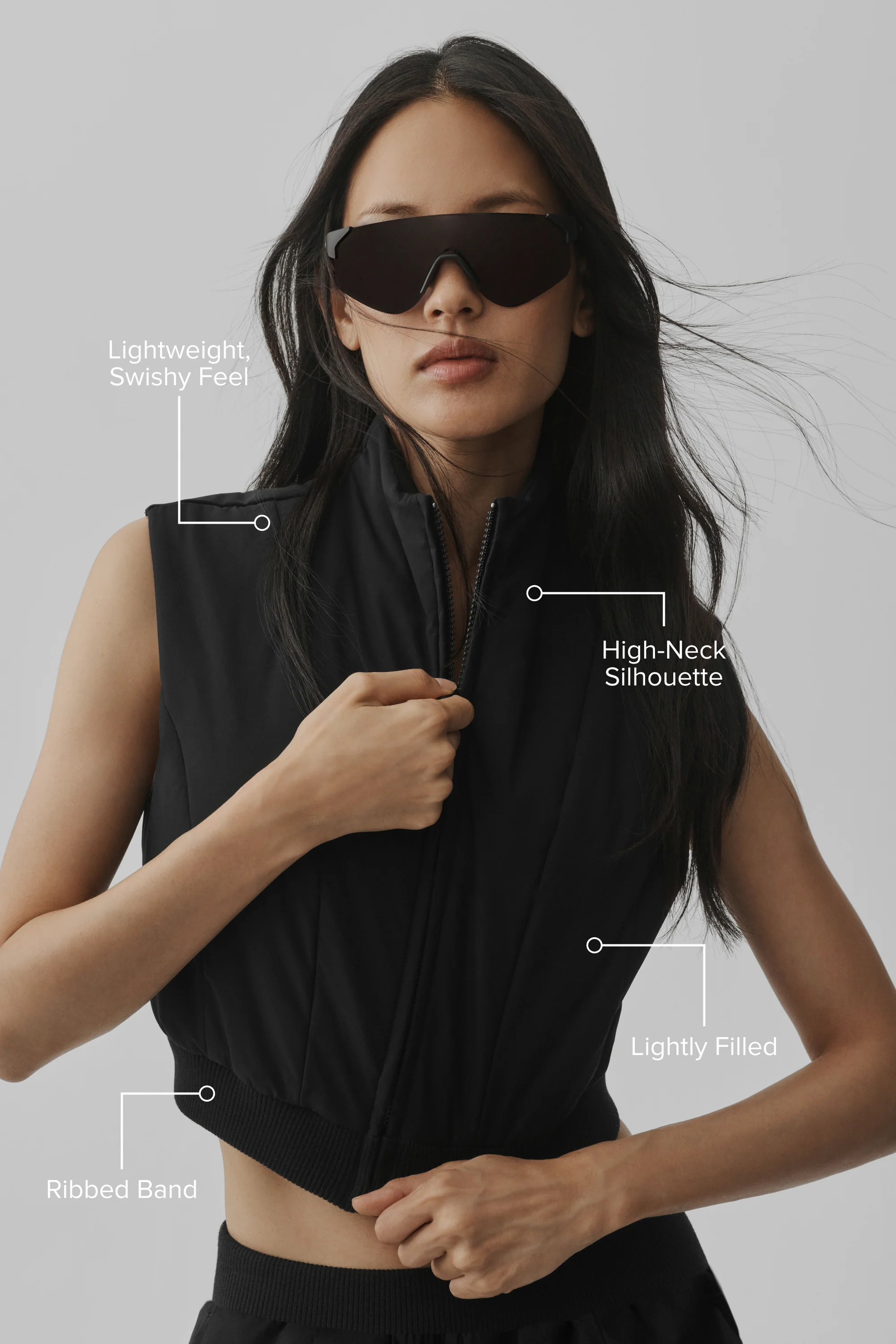 Momentum Vest in Black for Easy Layering