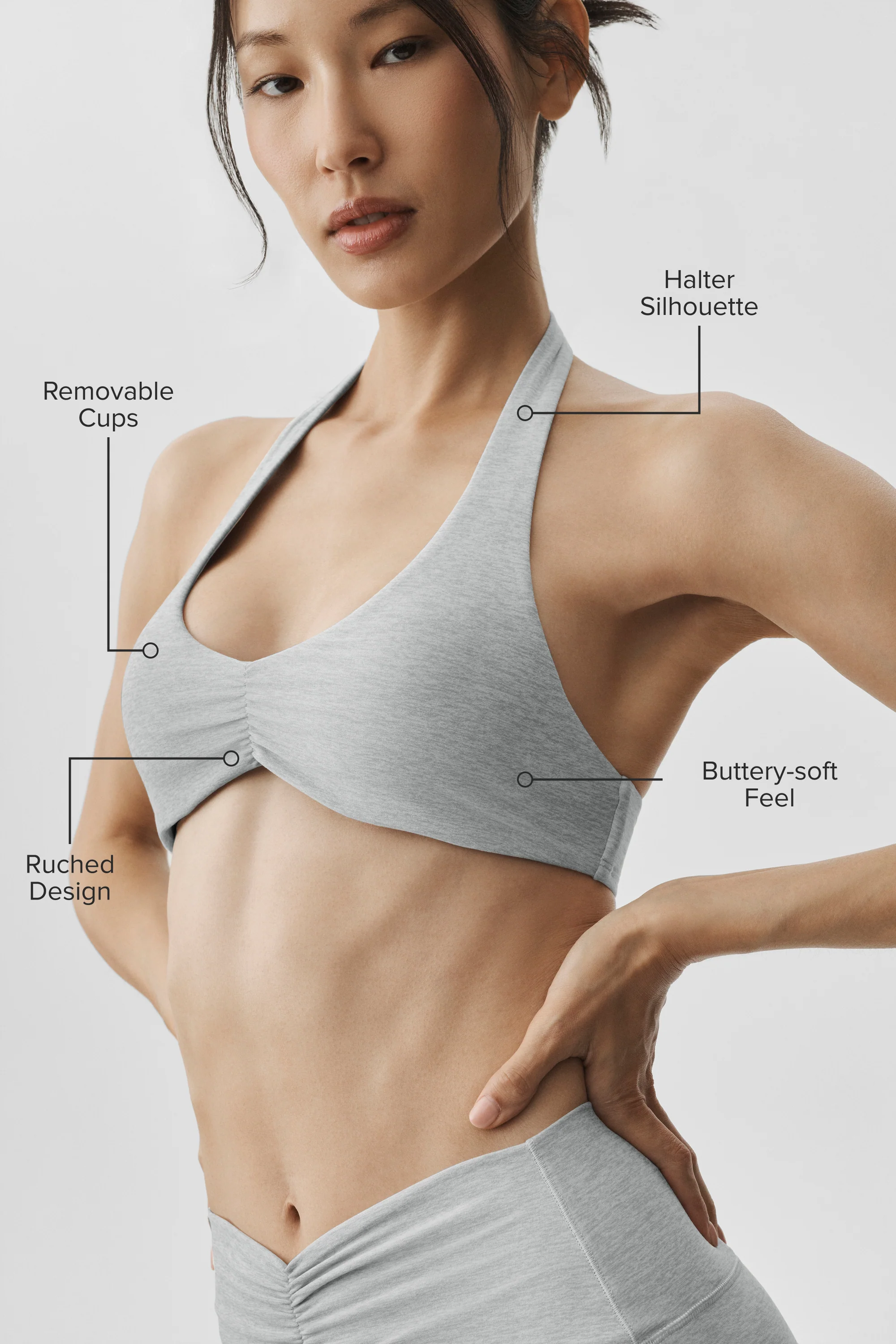 Alosoft Intuition Bra in Vintage Athletic Heather