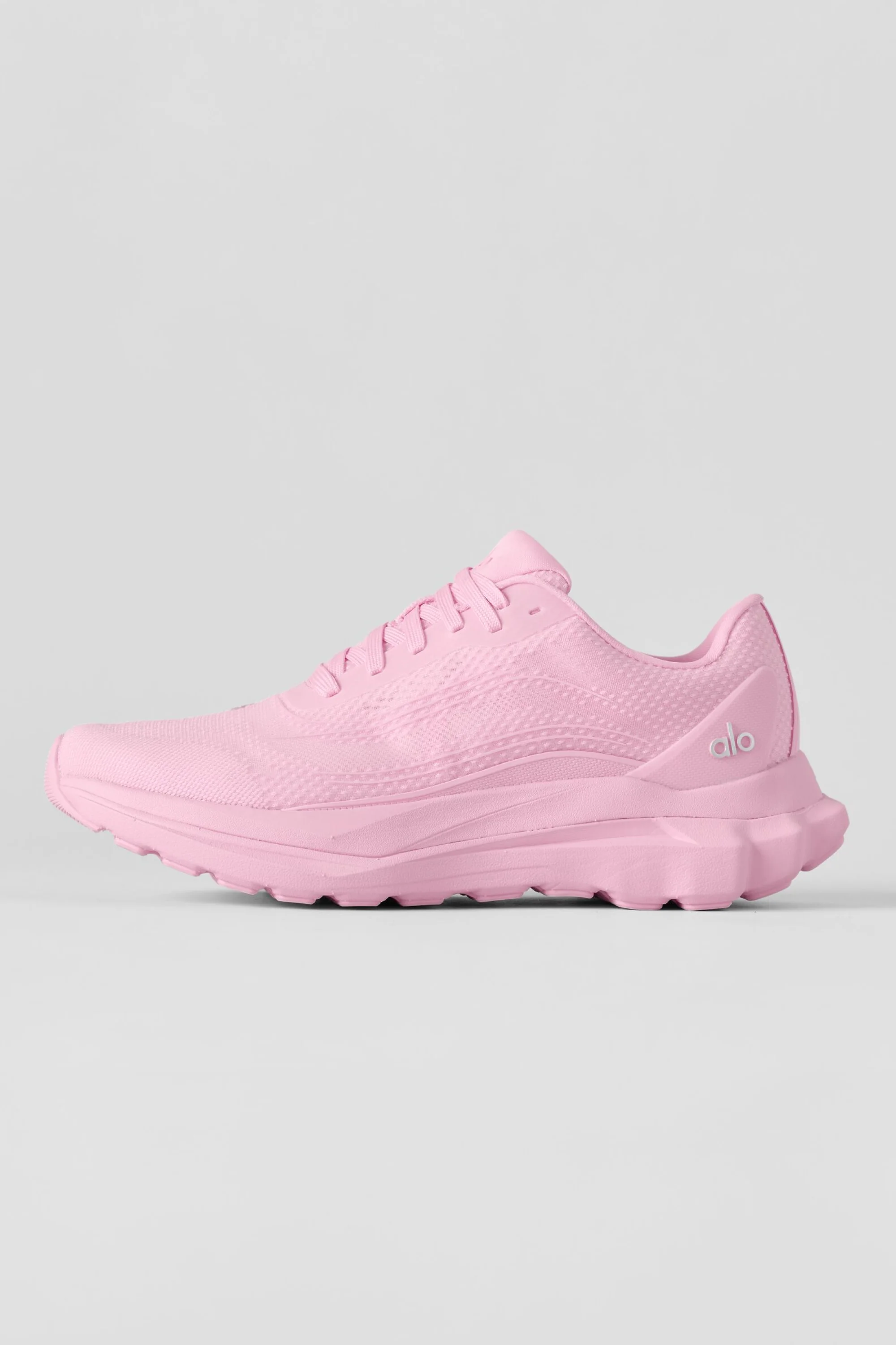 ALO Runner Unisex Performance Shoe in Pink Marshmallow
