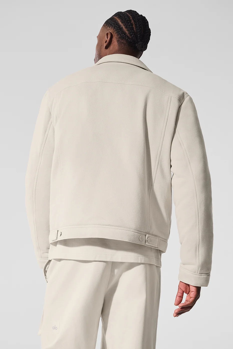 Ease Trucker Jacket in Bone Made From Chill Fabric