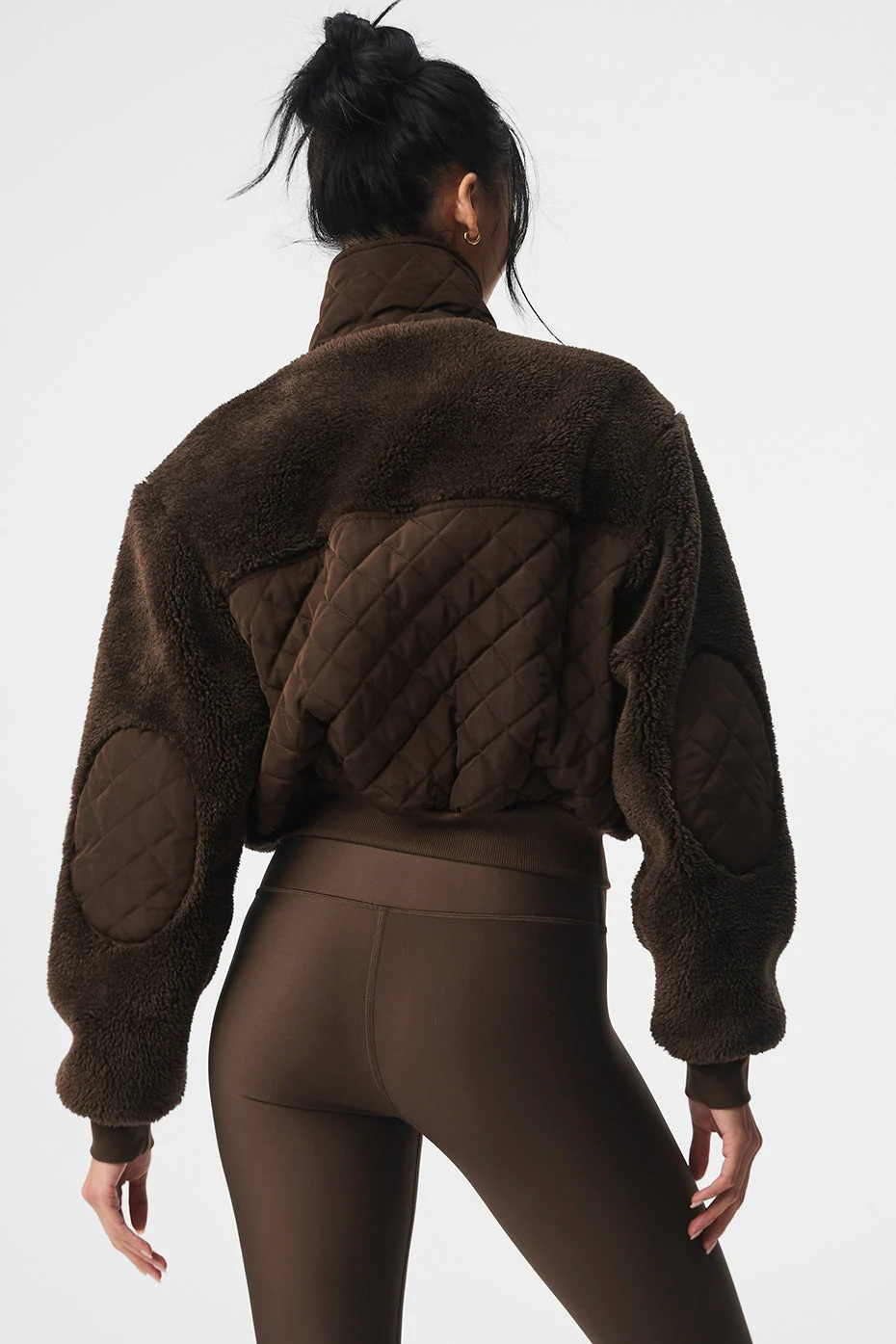 Jaqueta Bomber Sherpa Edge em Espresso
