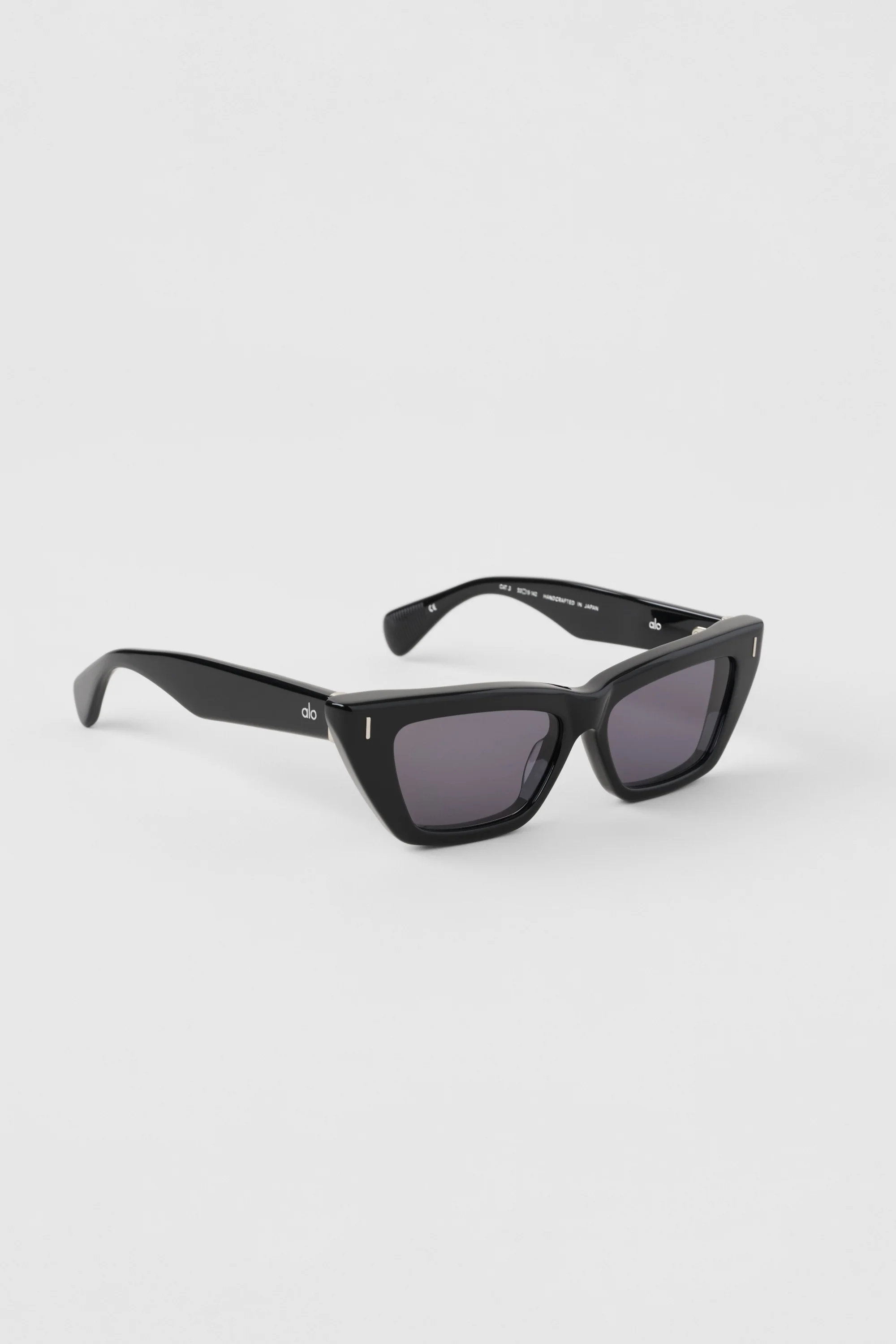 ALO Cat Eye Sunglasses in Black Acetate with Grey Lenses