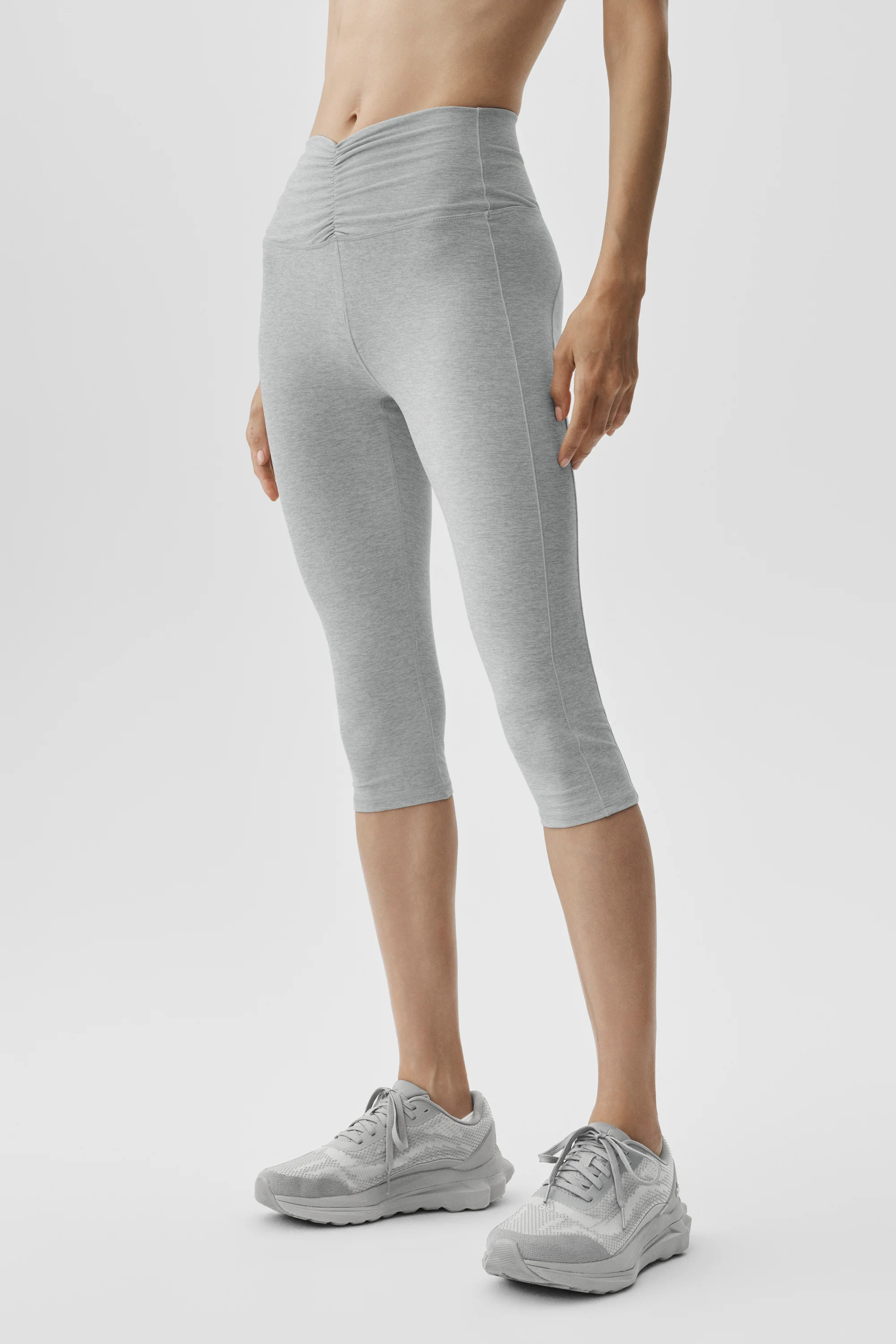 Alosoft High-Waist Intuition Capri in Vintage Athletic Heather