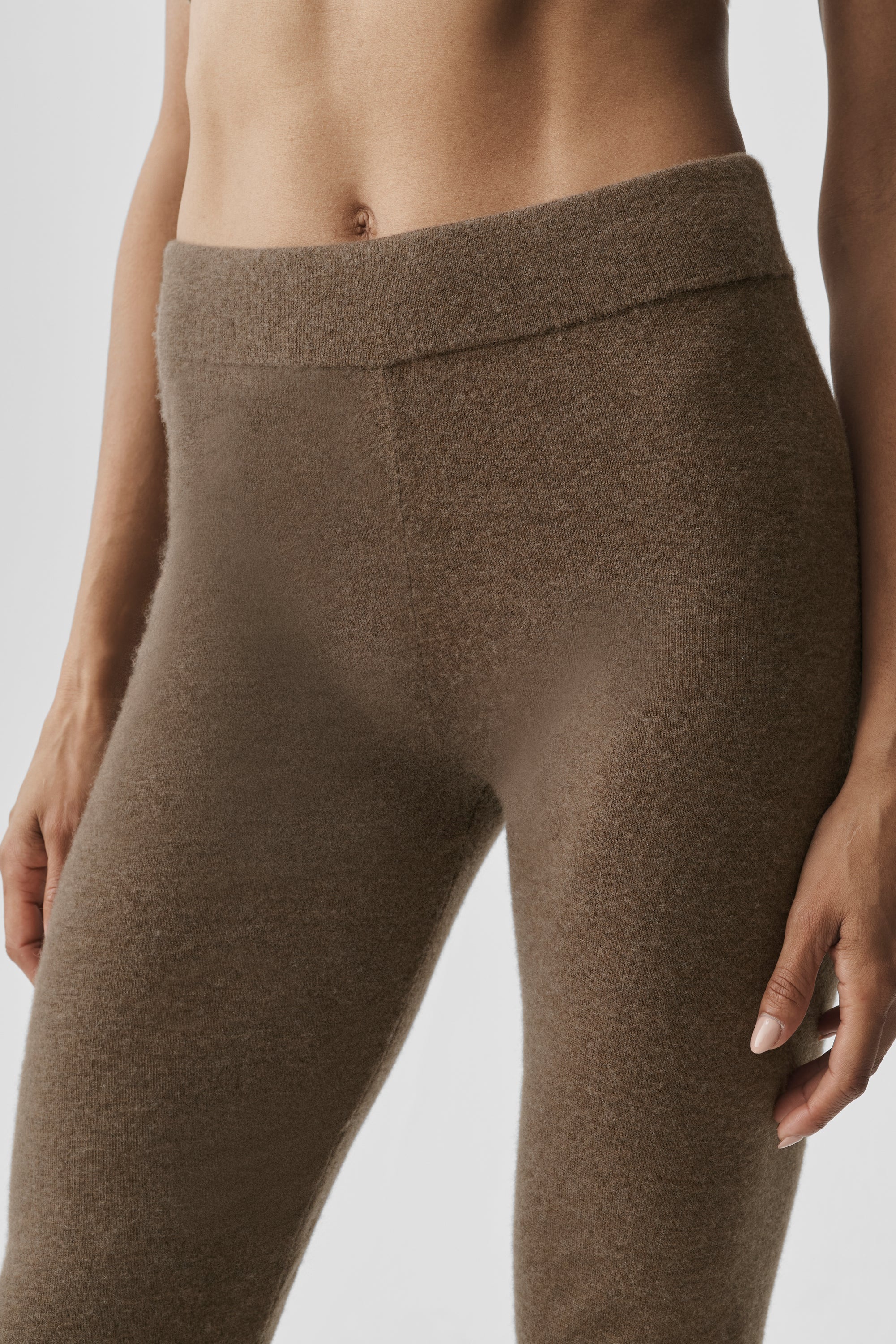 Legging Eternity Cintura Alta Cashmere em Marrom Java Mesclado