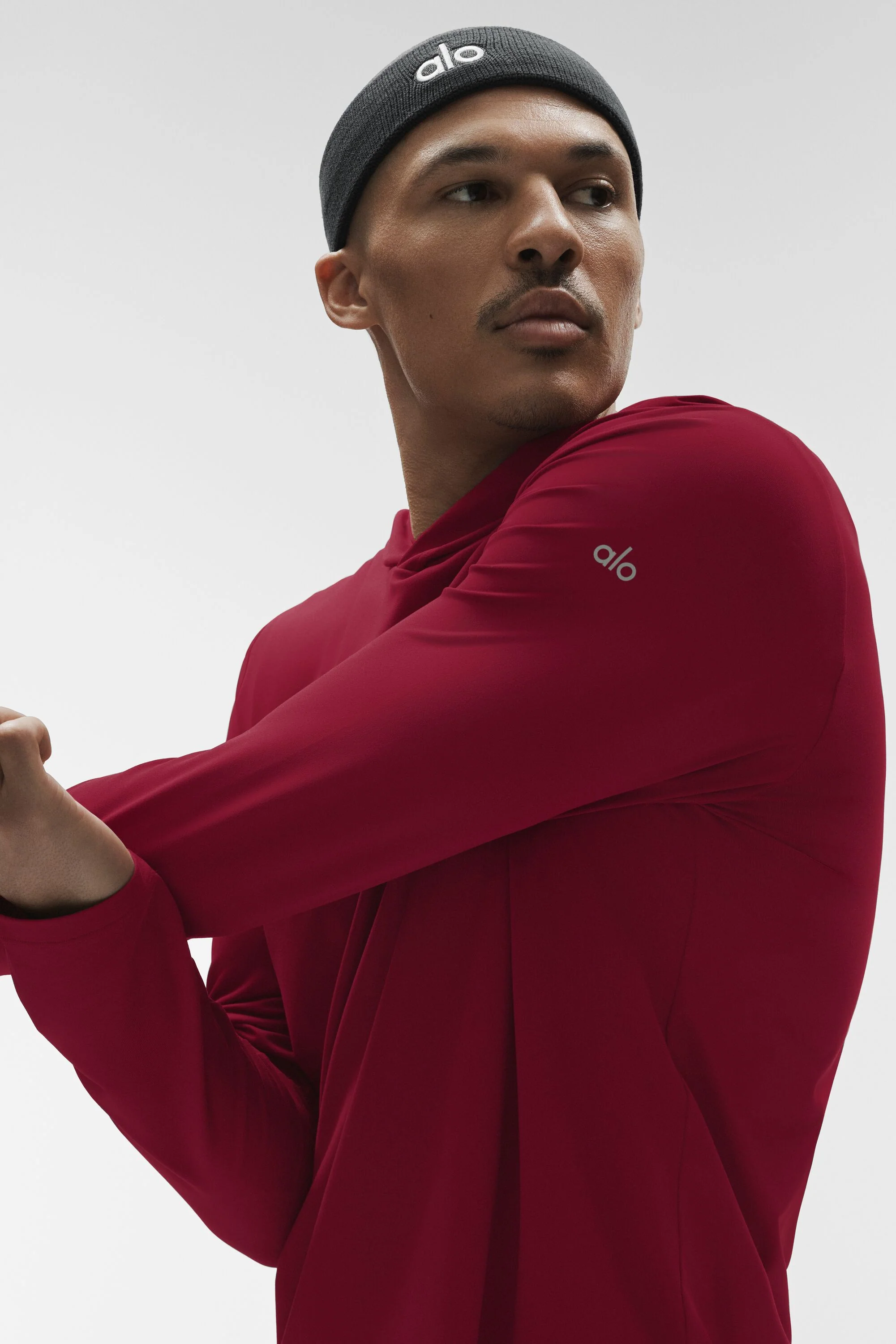 Conquer Reform Long Sleeve With Hood in Garnet for Training