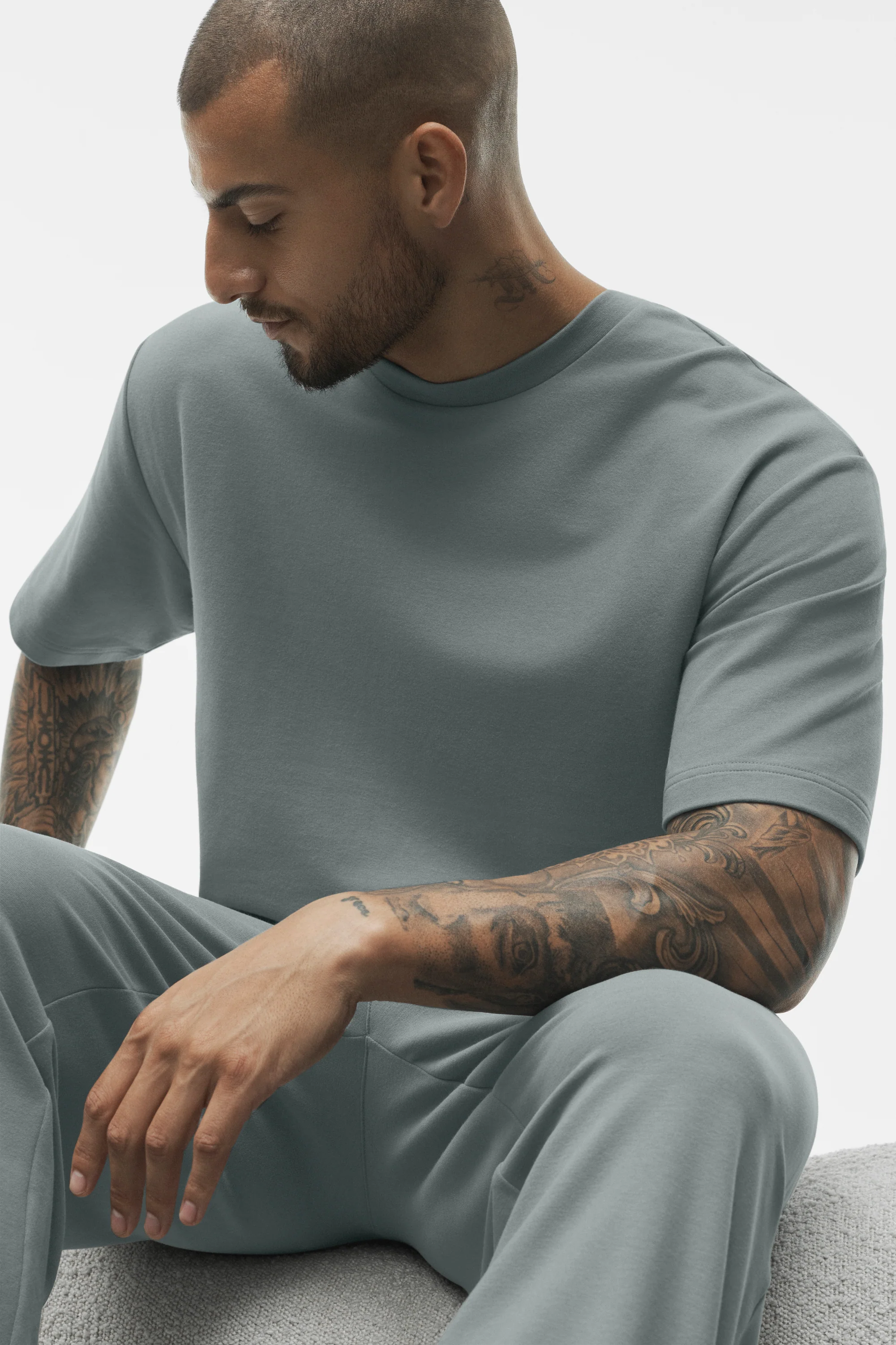 Double Take Short Sleeve Monument Men's Oversized Tee by Alo Yoga