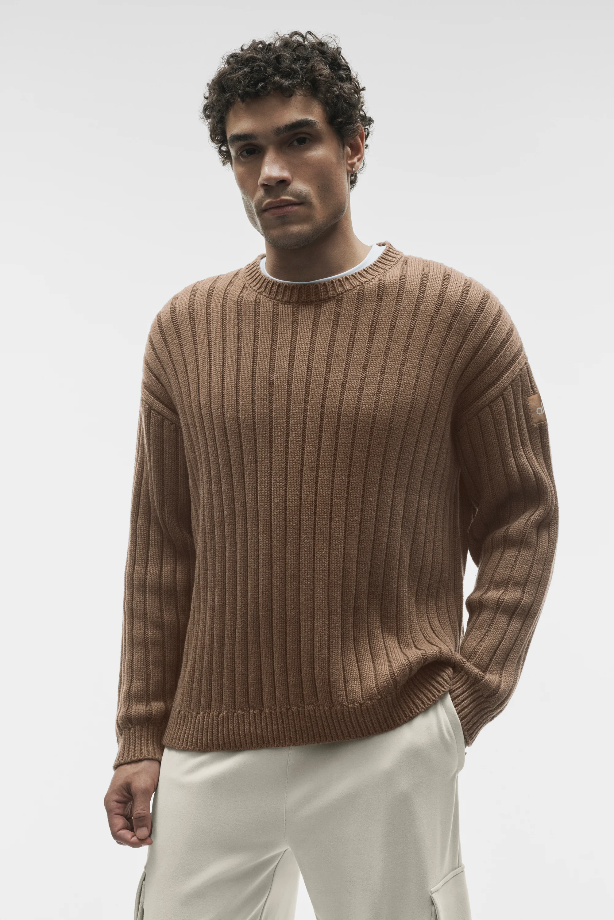 Cotton Rib Parallel-genser i Java Brown Heather