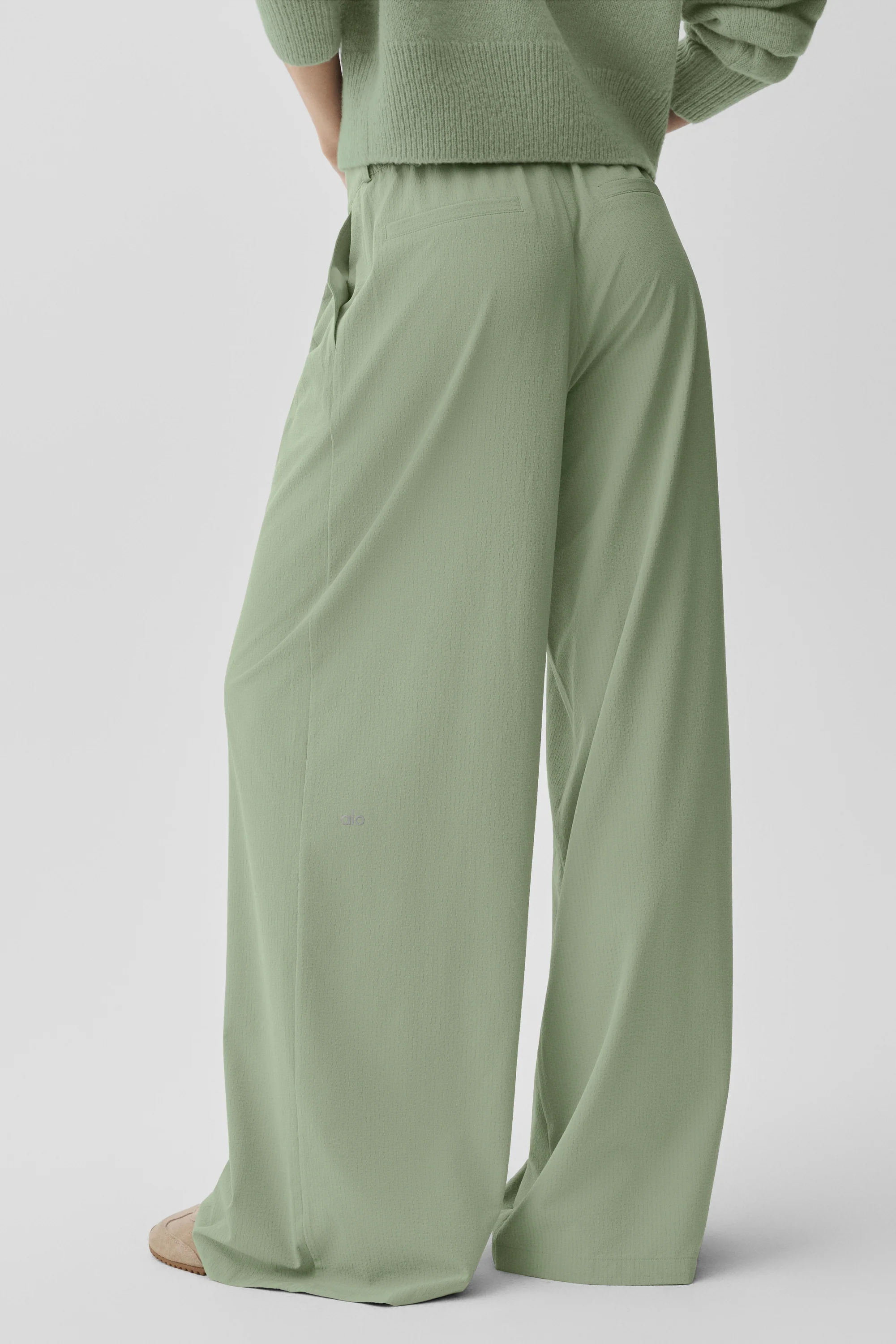 High-Waist Dreamscape Trouser (Long) in Dune Grass