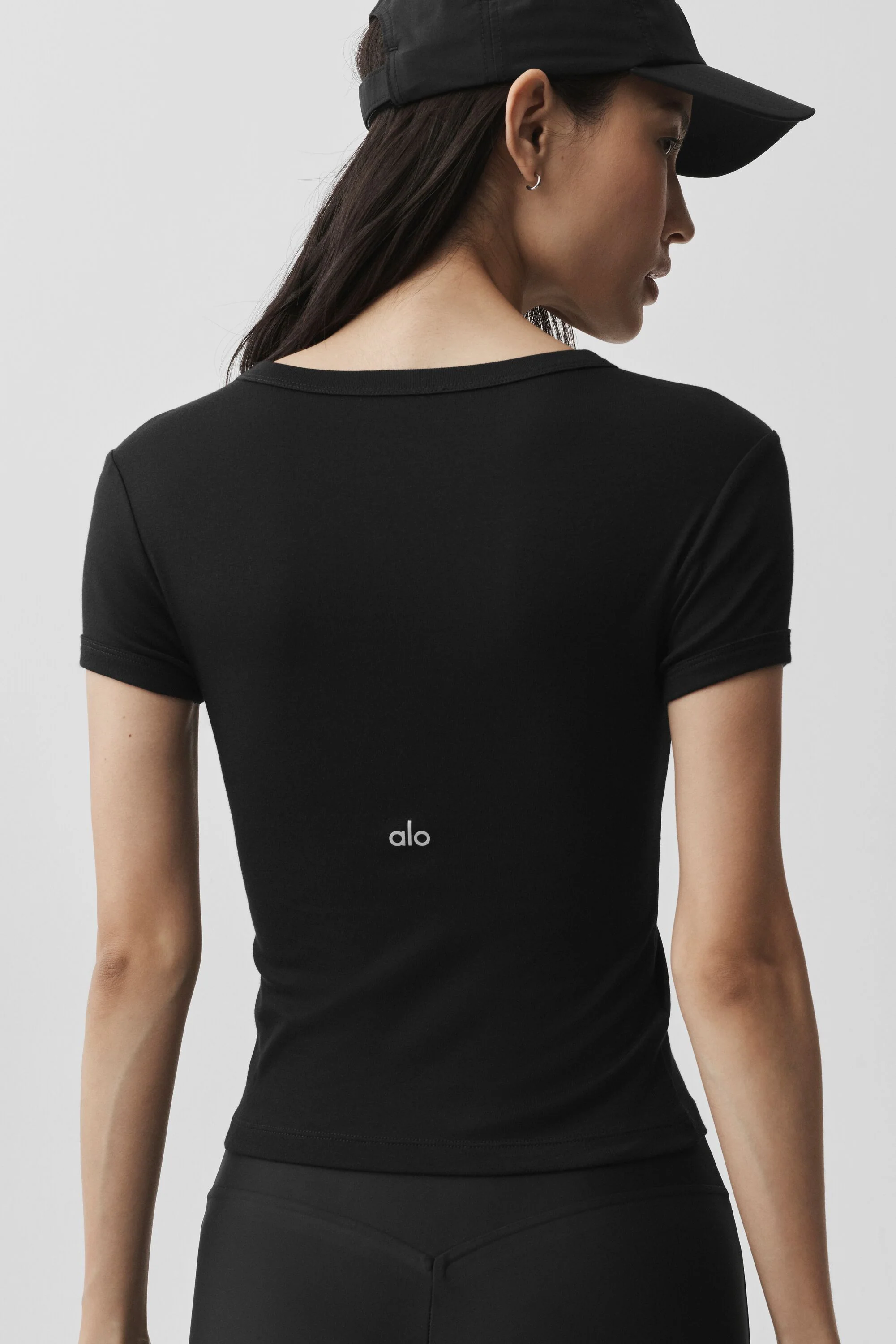 Timeless Tee in Black Soft Cotton Blend Everyday Top