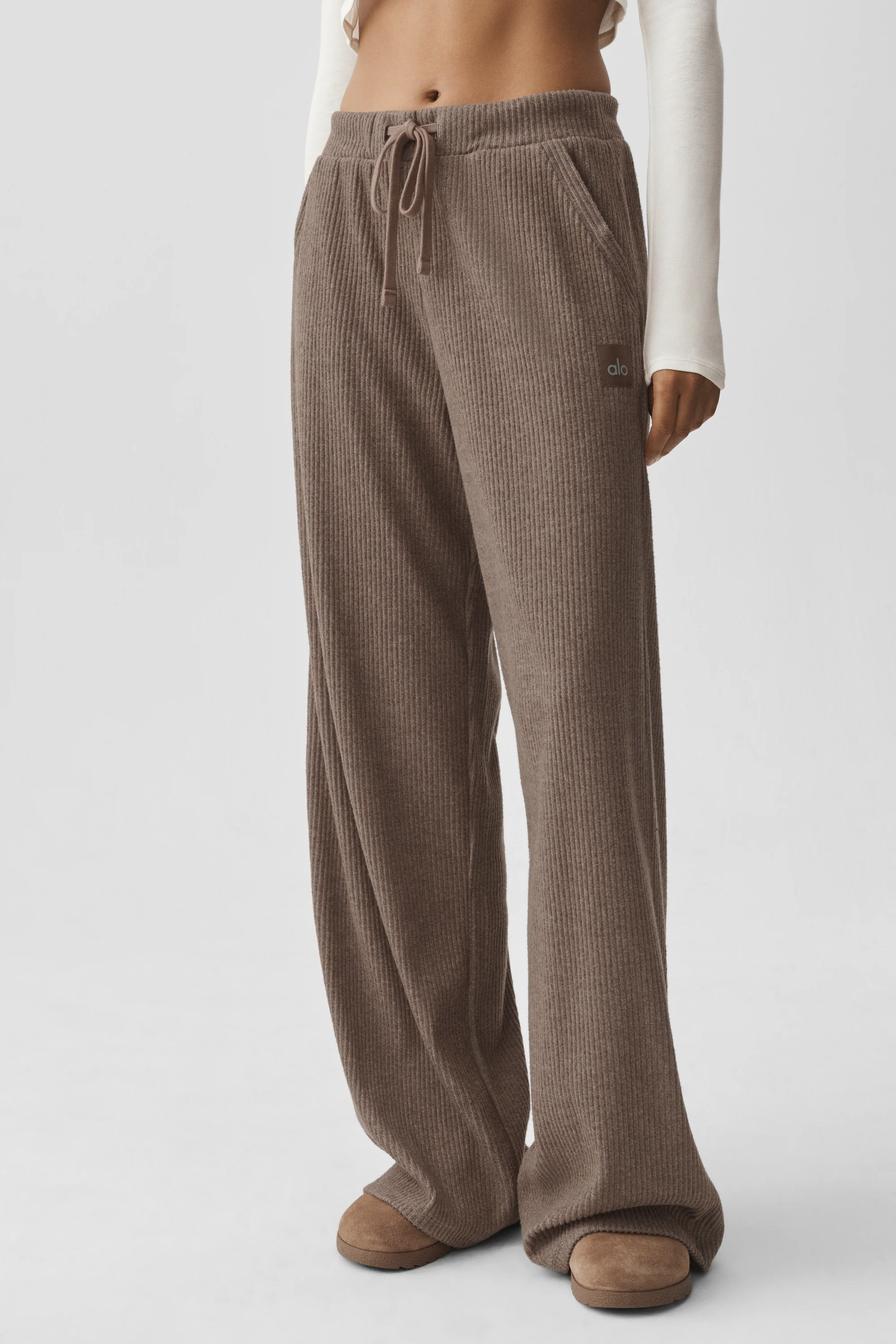 Muse Wide Leg-byxa i Java Brown Heather