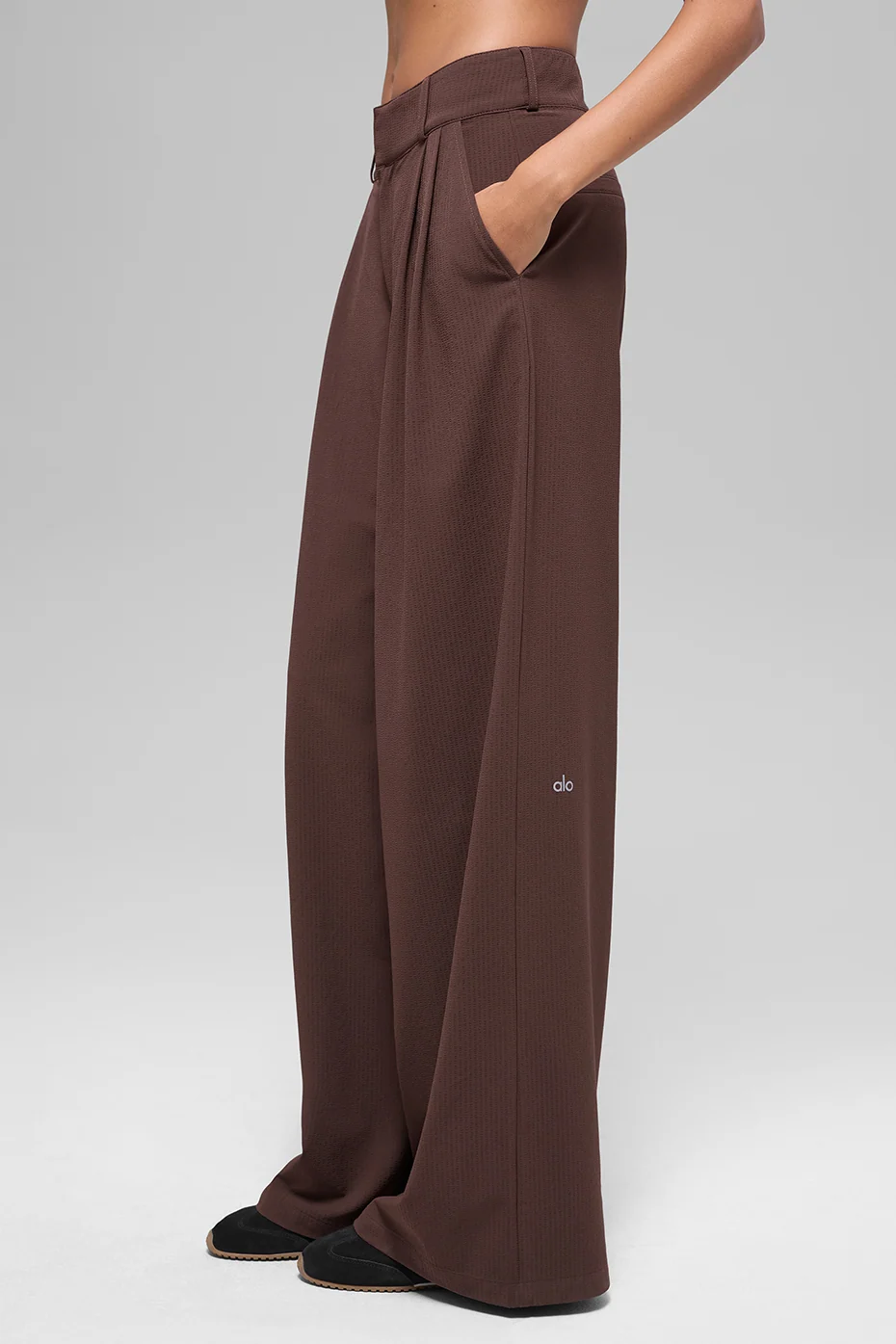 High-Waist Dreamscape Trouser Long in Brownstone