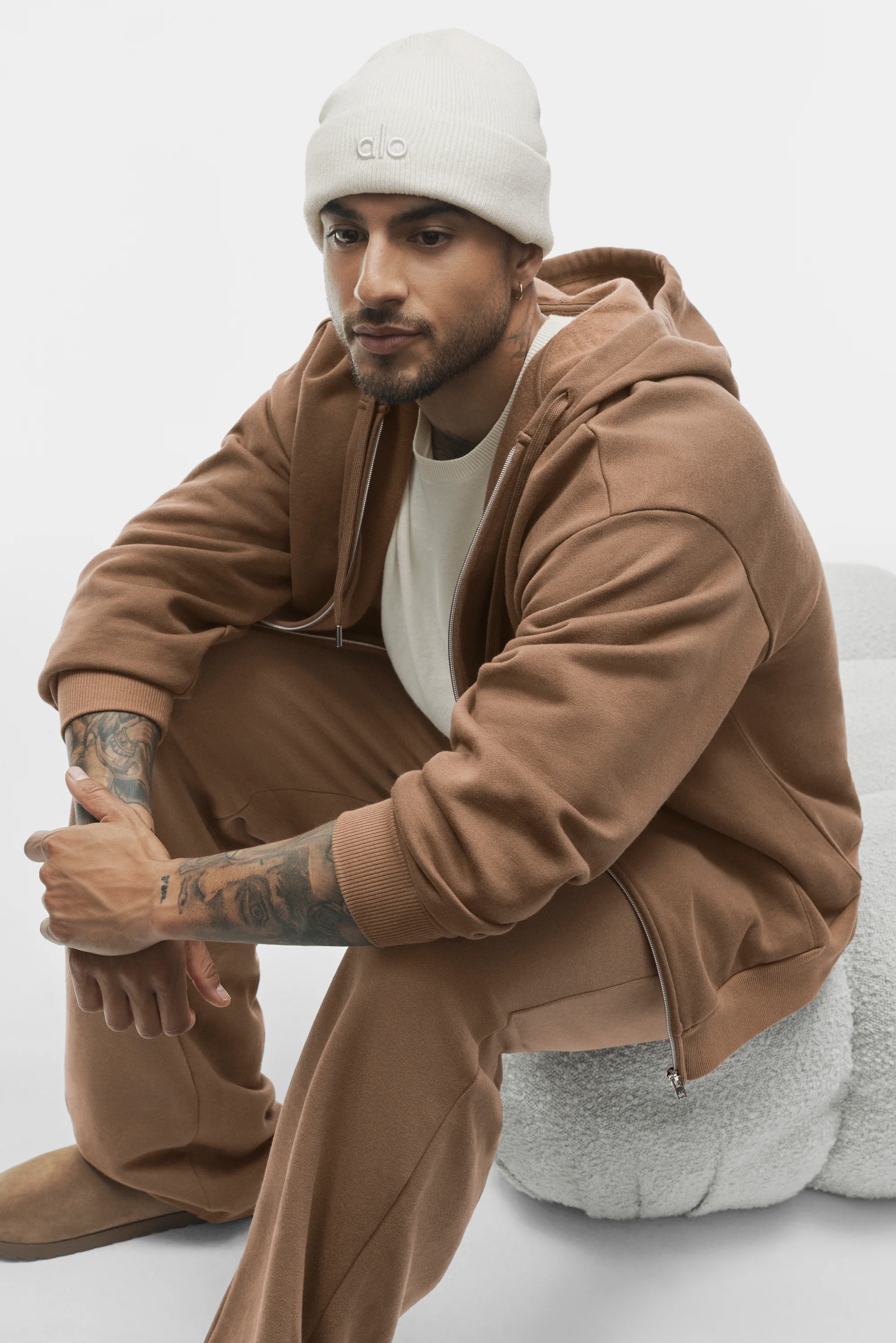 Accolade Full Zip Hoodie i Java Brown